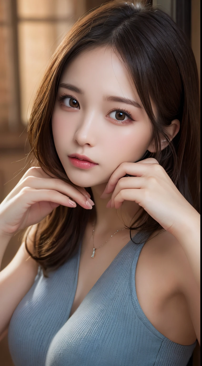 masutepiece, Best Quality, Illustration, Ultra-detailed, finely detail, hight resolution, 8K Wallpaper, Perfect dynamic composition, Beautiful detailed eyes ,Tight Dress、Sexy face,Perfect beautiful hands、beautiful realistic face,beauty legs,Authentic photo quality