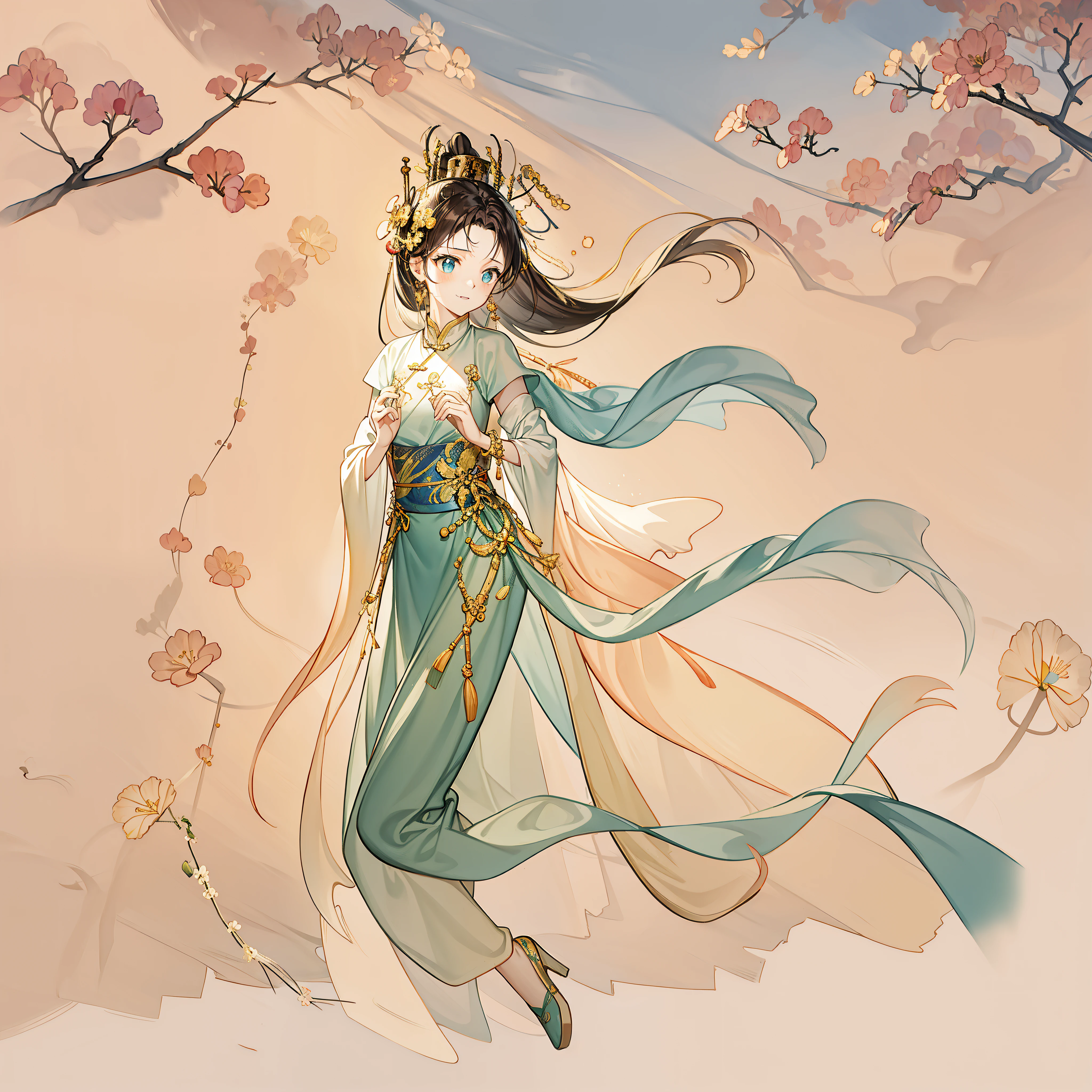 Dunhuang Flying Sky，beuaty girl