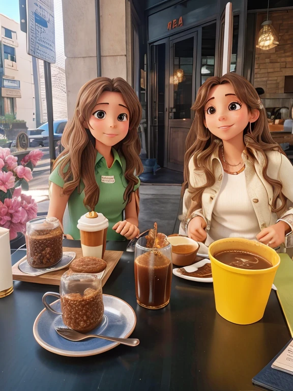 Girls having coffee