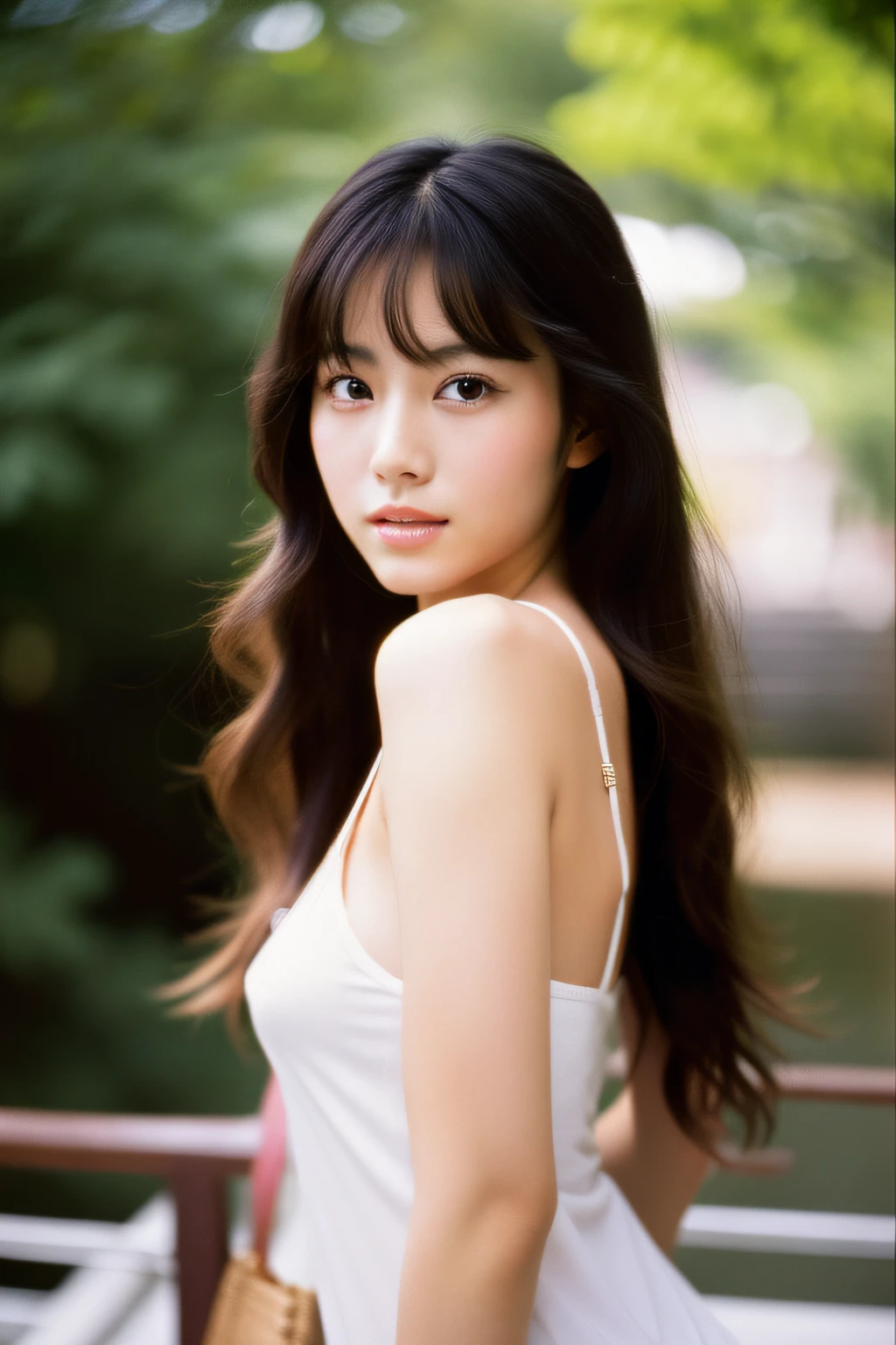 身体は視聴者を向く、(((high detal,high-detail、masterpiece,Attention to detail))),, Realistic Young Gravure Idol, Young Pretty Gravure Idol, ((wearing スポーツブラ))、 Young gravure idols, Young Gravure Idol, Beautiful girl , the whole body is wet,dripping落ちる,with a flushed face,Beautiful girl with beautiful legs,Beautiful woman natural light、the whole body is wet,,Semi-long,perm,Brown shiny hair,Hair is wet,dripping water,dripping,,Have a troubled face, standing,