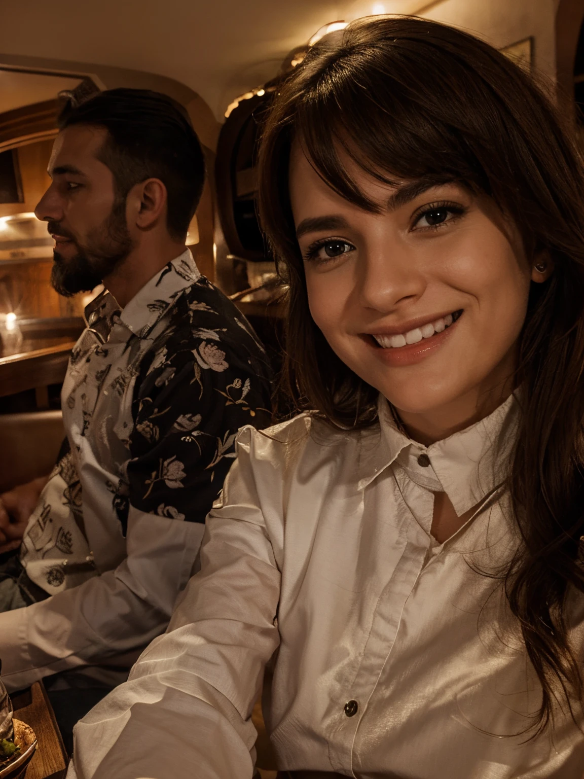 Couple in a romantic restaurant