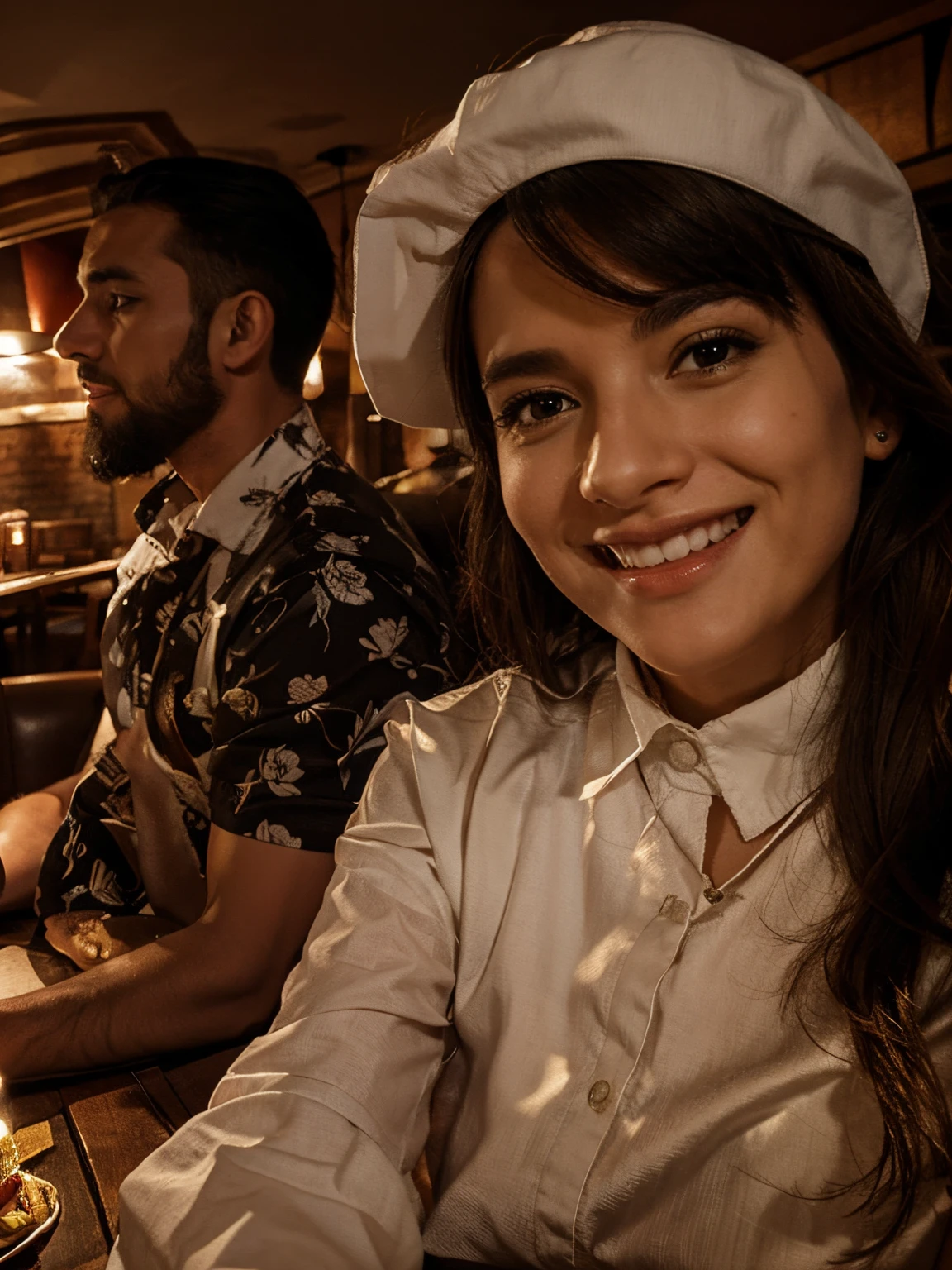 Couple in a romantic restaurant