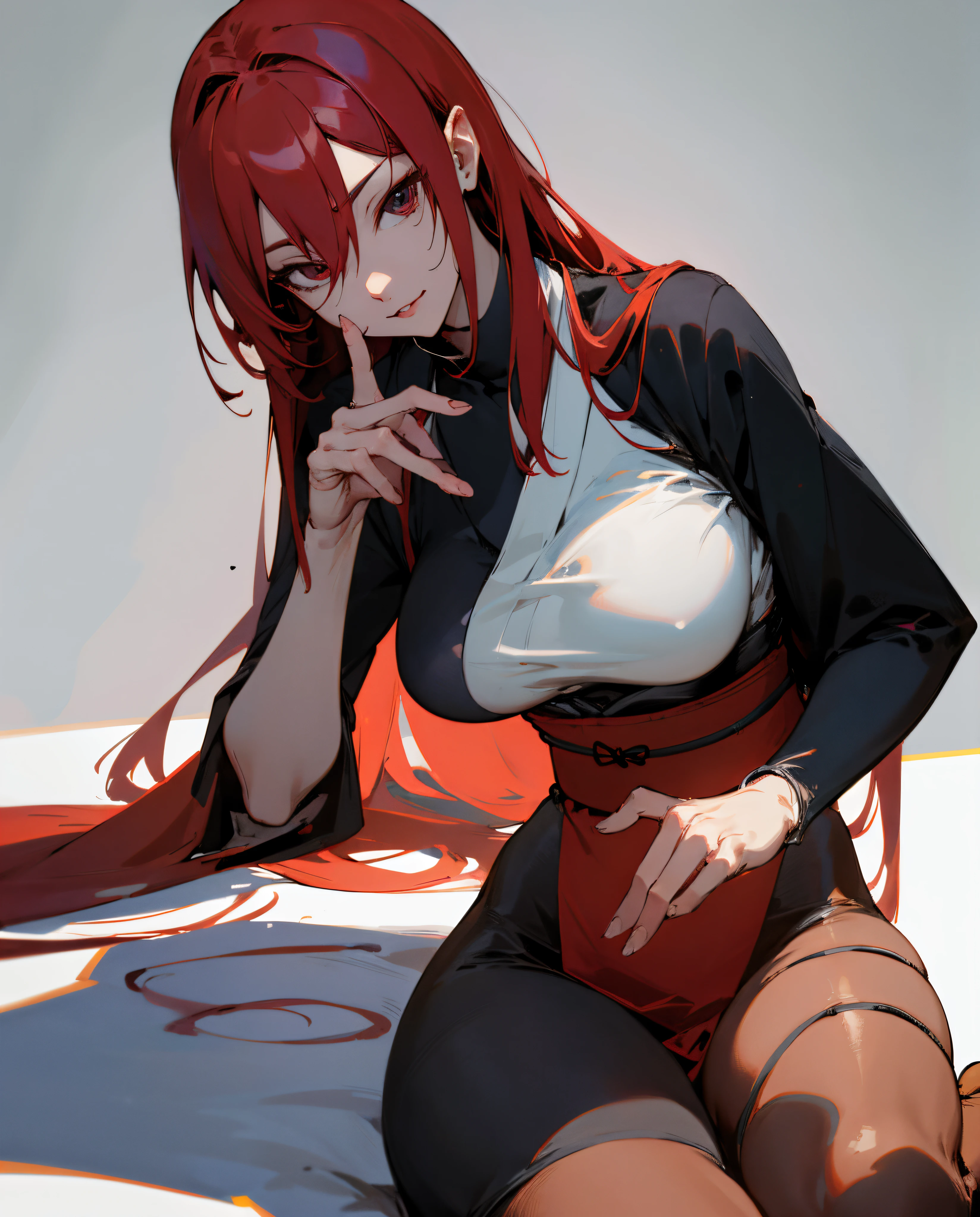 ((Retina)), masterpiece, anatomically correct, textured skin, super detail, high detail, high quality, best quality, highres, 4K, (Detailed Lights, Detailed Shadows), 1Woman, full body Portrait Extremely Detailed Clothes, Detailed Skin, Perfect Body,anime girl with long red hair, slutty, mother, big breast, japanese kimonoa, cartoon image of a woman in a anime moe artstyle, cooking, perfect body, perfect anatomi, perfect finger, half succubus