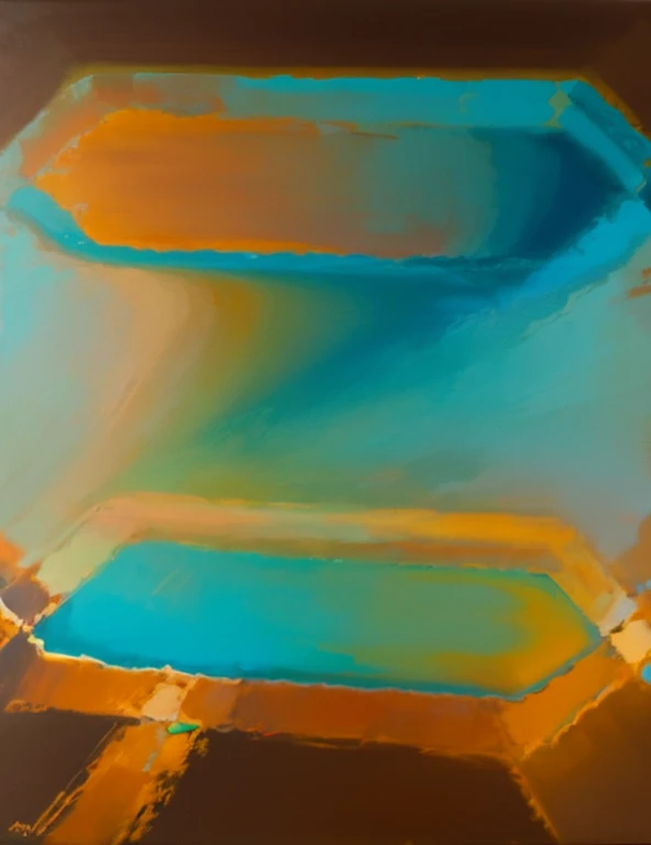 blue abstract painting