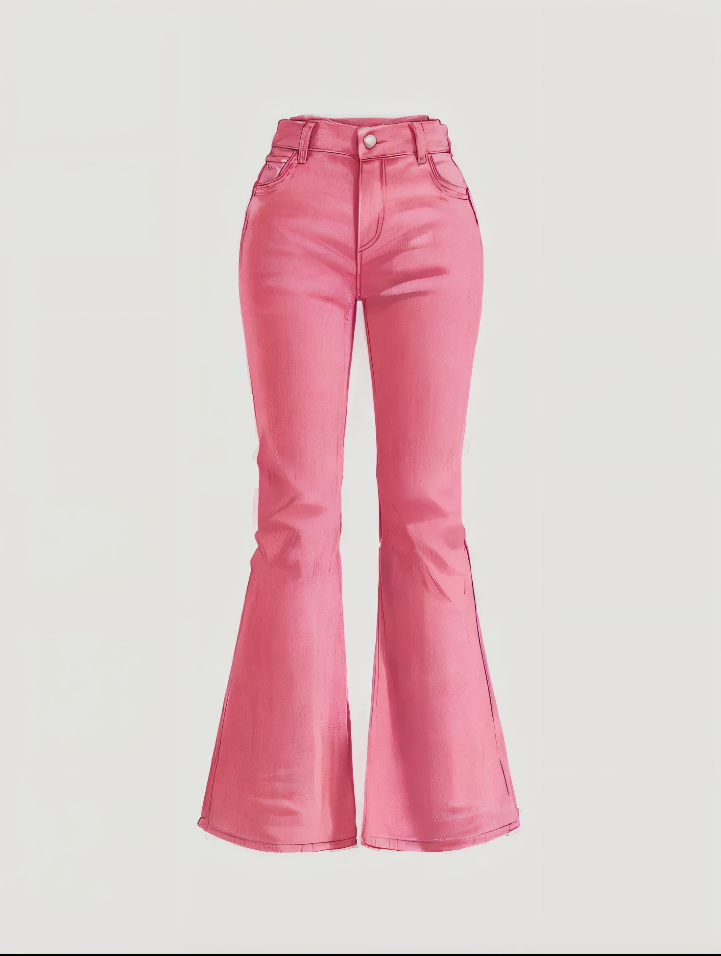 a close up of a pink pants, pink, jean pants, jeans pants, pink color style, some pink, pink clothes, large pants, pink vibe, vibrant pink, hot pink, coral red, pants, h 576, ((pink)), high resolution details, (pink colors) 2D drawing pants, anime style jeans, 2D pink pants, 2D drawing, perfect anime style, only jeans 2D pink