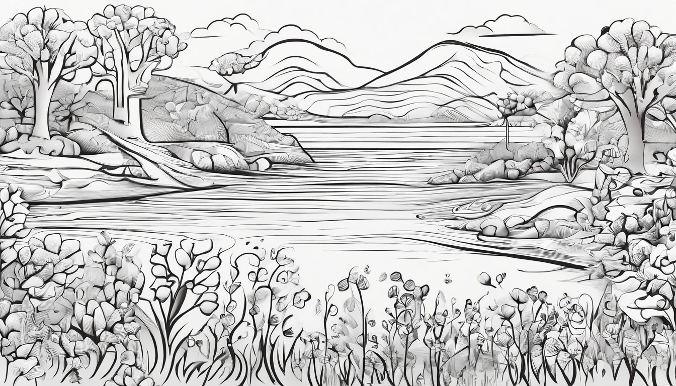 Spring，Spring flowers，melting river，swimming fish，dead tree sprouts，3D，Ultra-high sharpness，超高分辨率，Many elements