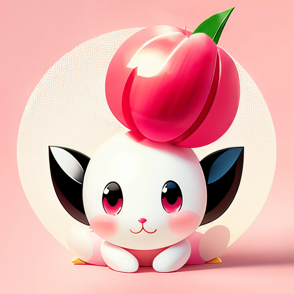 Lychee cartoon image，Graphic design，Pale，adolable