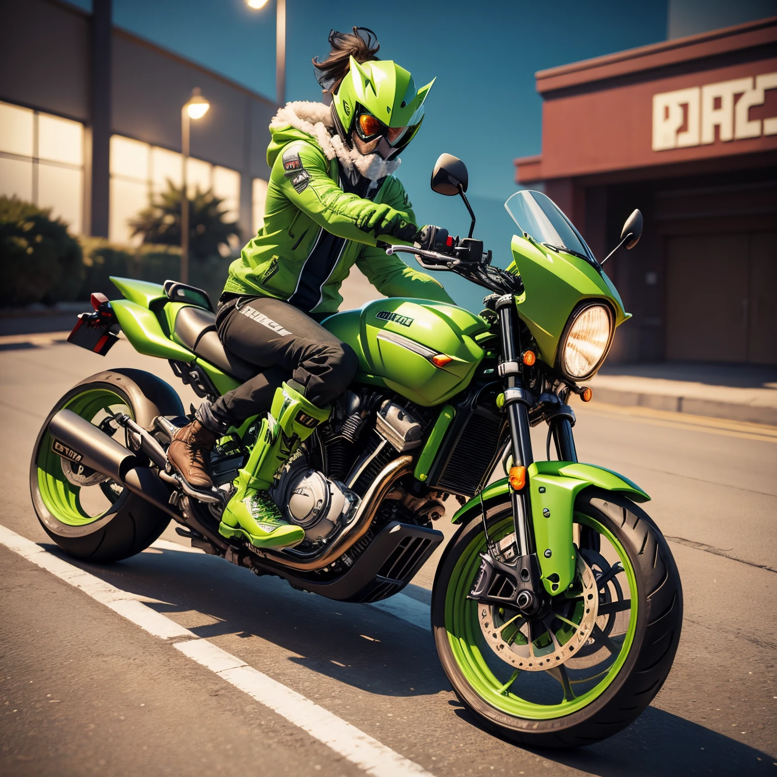 High Tech Grinch Drive Hot Wheels Motorcycle