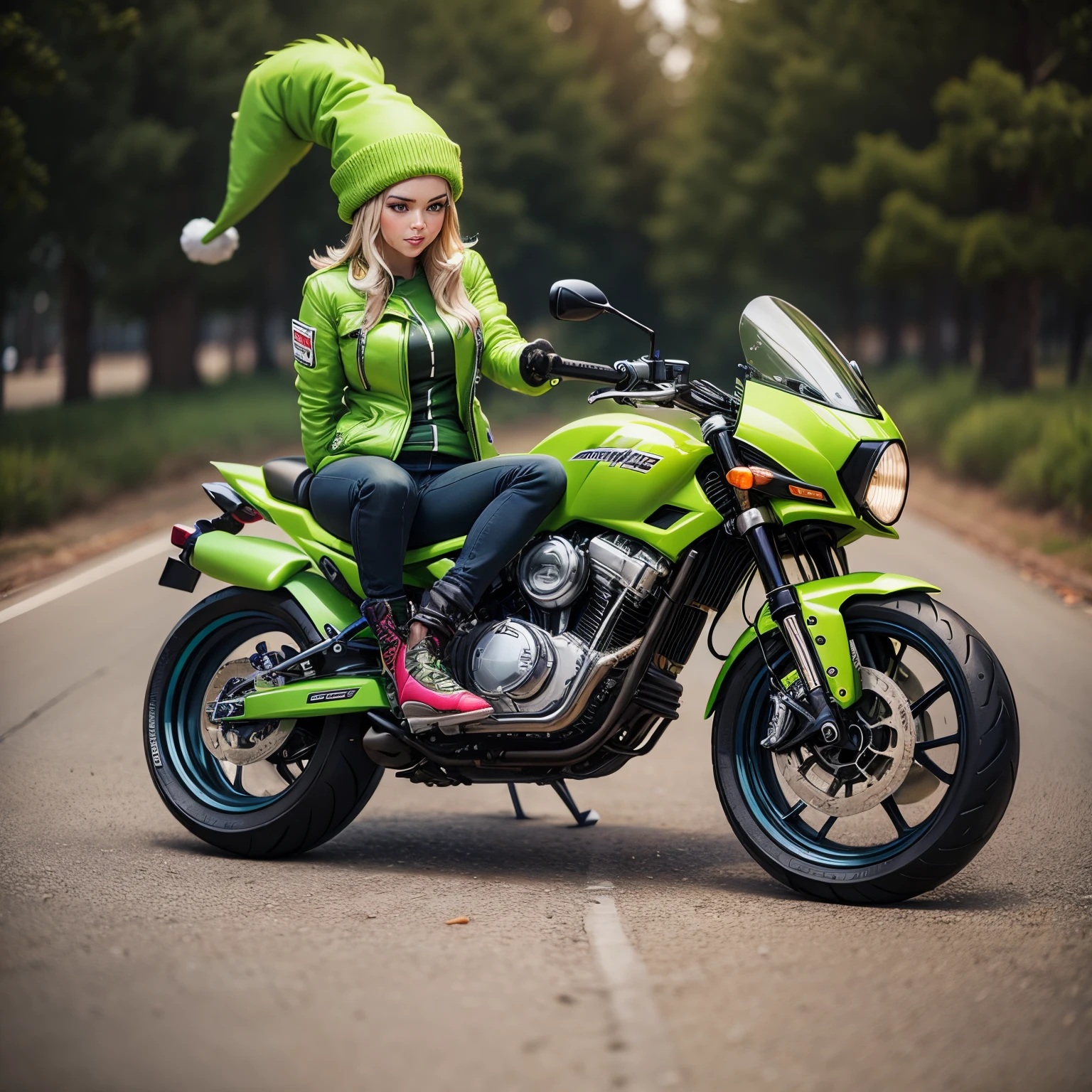 High Tech Grinch Drive Hot Wheels Motorcycle