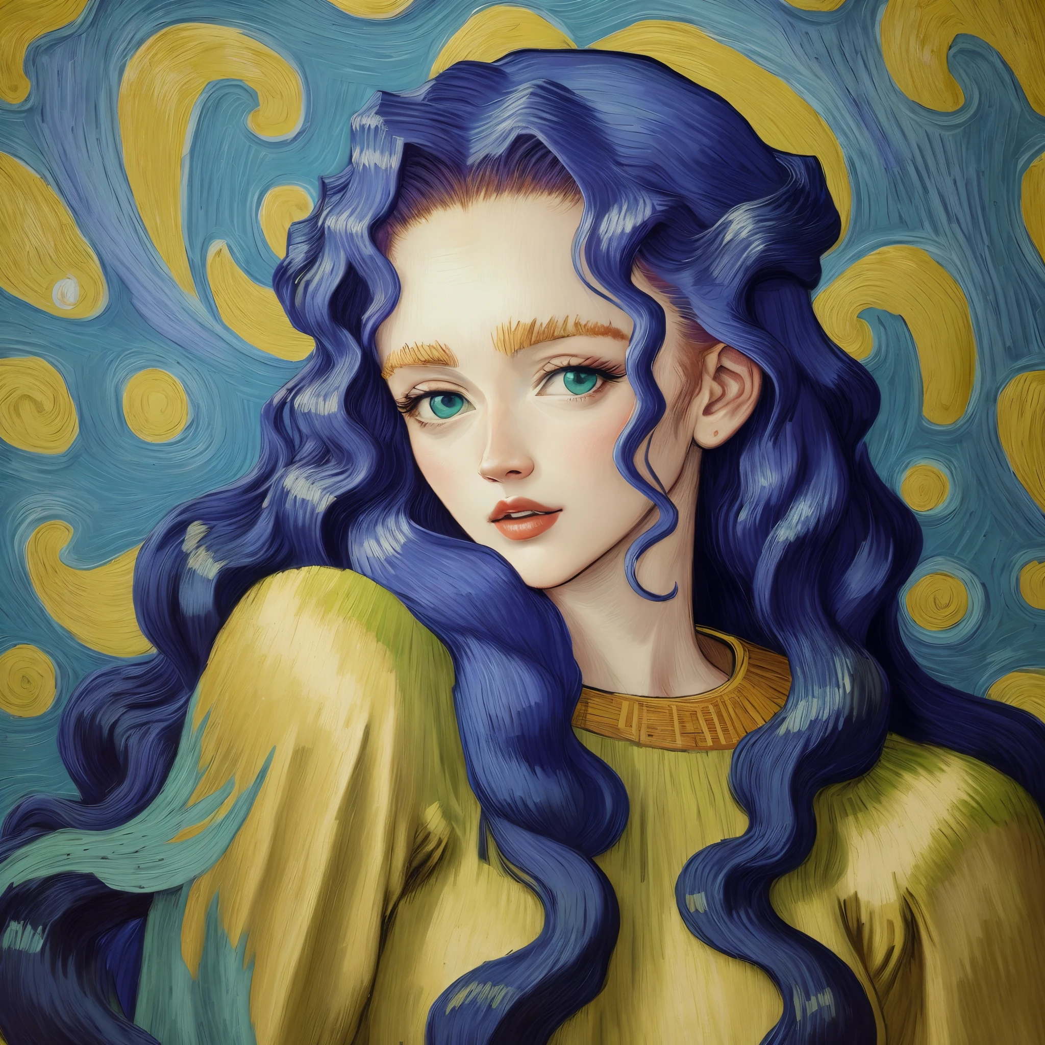Medusa na noite estrelada de van Gogh