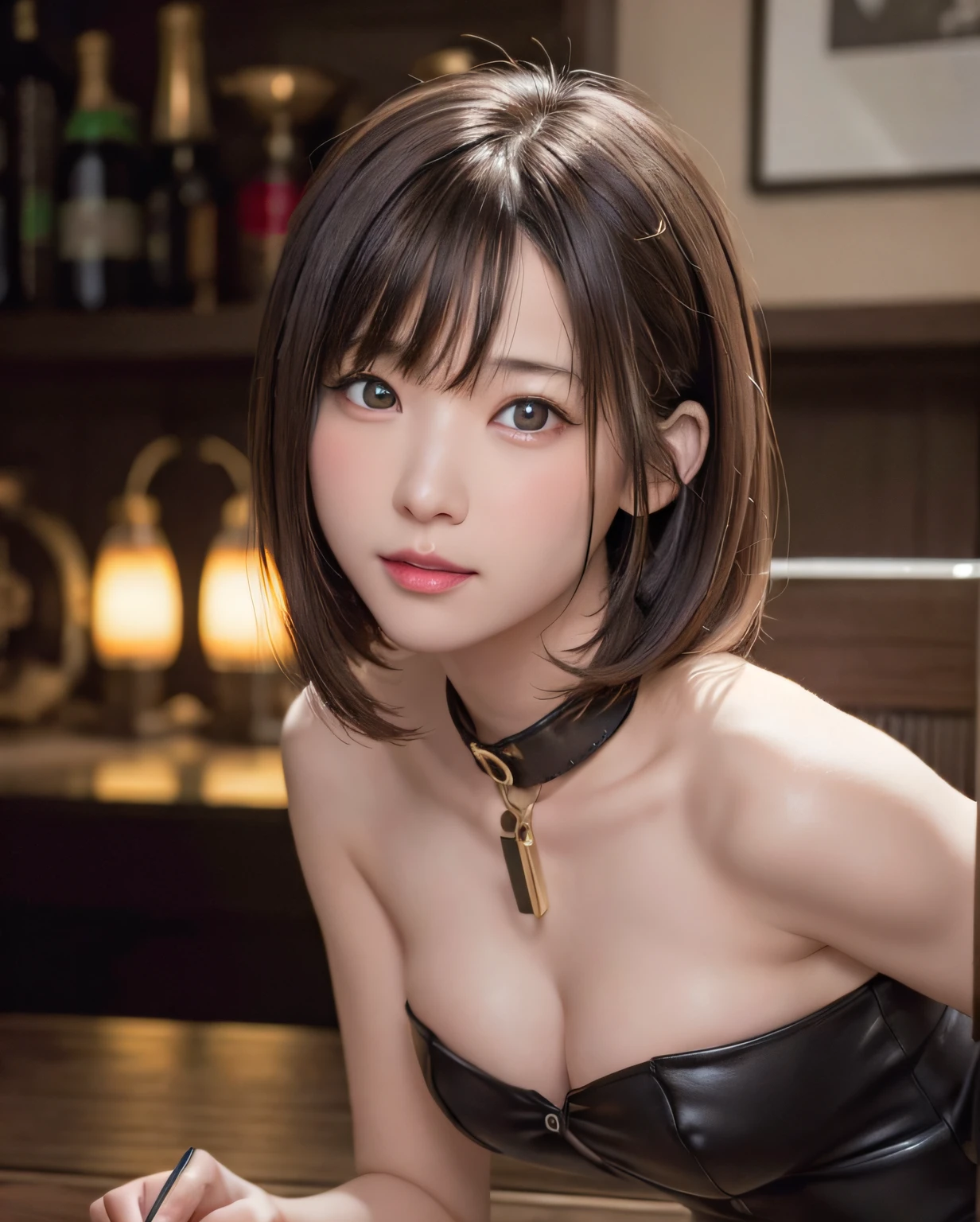 top-quality、masterpiece、超A high resolution、(Photorealsitic:1.4)、Raw photo、1 girl with big、Black hair、glowy skin、1 Mechanical Girl、((super realistic details))、portlate、Global Illumination、Shadow、octan render、8K、ultrasharp、metals、Details of complex ornaments、Sumerian details、Analog Meter、gear wheel、gear、Golden hydraulic cylinder、highly intricate detail、Realistic light、CGSoation Trends、a purple eye、radiant eyes、Facing the camera、neon details、Mechanical limbs、blood vessels connected to tubes、Mechanical vertebrae attached to the back、mechanical cervical attaching to neck、sitting on、Wires and cables connecting to the head、vacuum tubes、gear wheel、meter、evangerion、Small LED lamp、The background is a steampunk city、