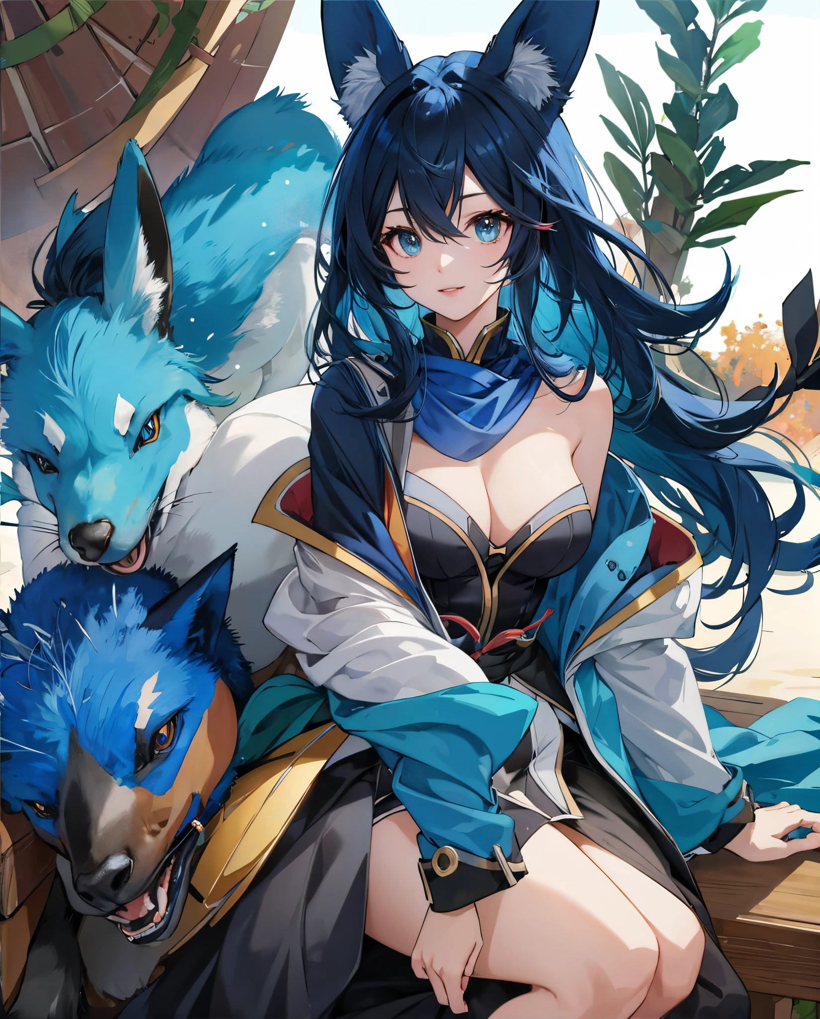 8K、((masterpiece))、top-quality、(top-quality)、hight resolution、High Detail、细致背景、Detailed clear eyes and pupils、lucario