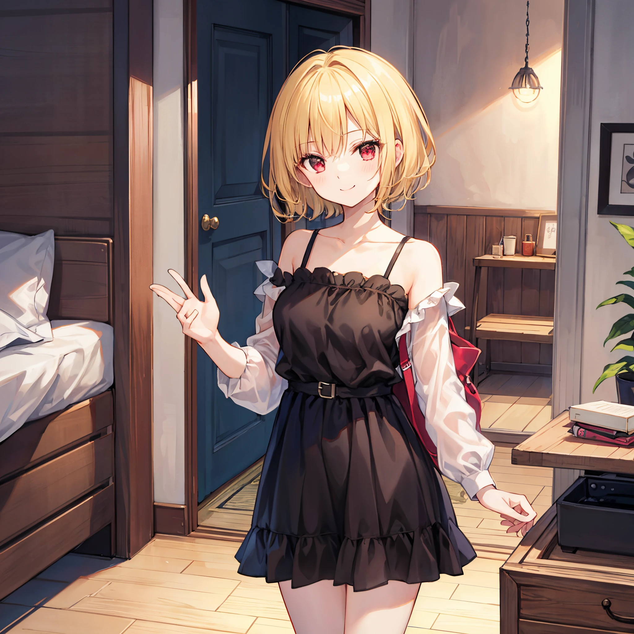 best quality, intricate details,
1girl, <lora:ameliaWatsonHololive_v2AllOutfits:0.8> amelia watson, monocle hair ornament, amelia_formal, black dress, see-through, hair bun, tiara,
<lora:surprisedblankeyes_v10:0.8> blank eyes, surprised,