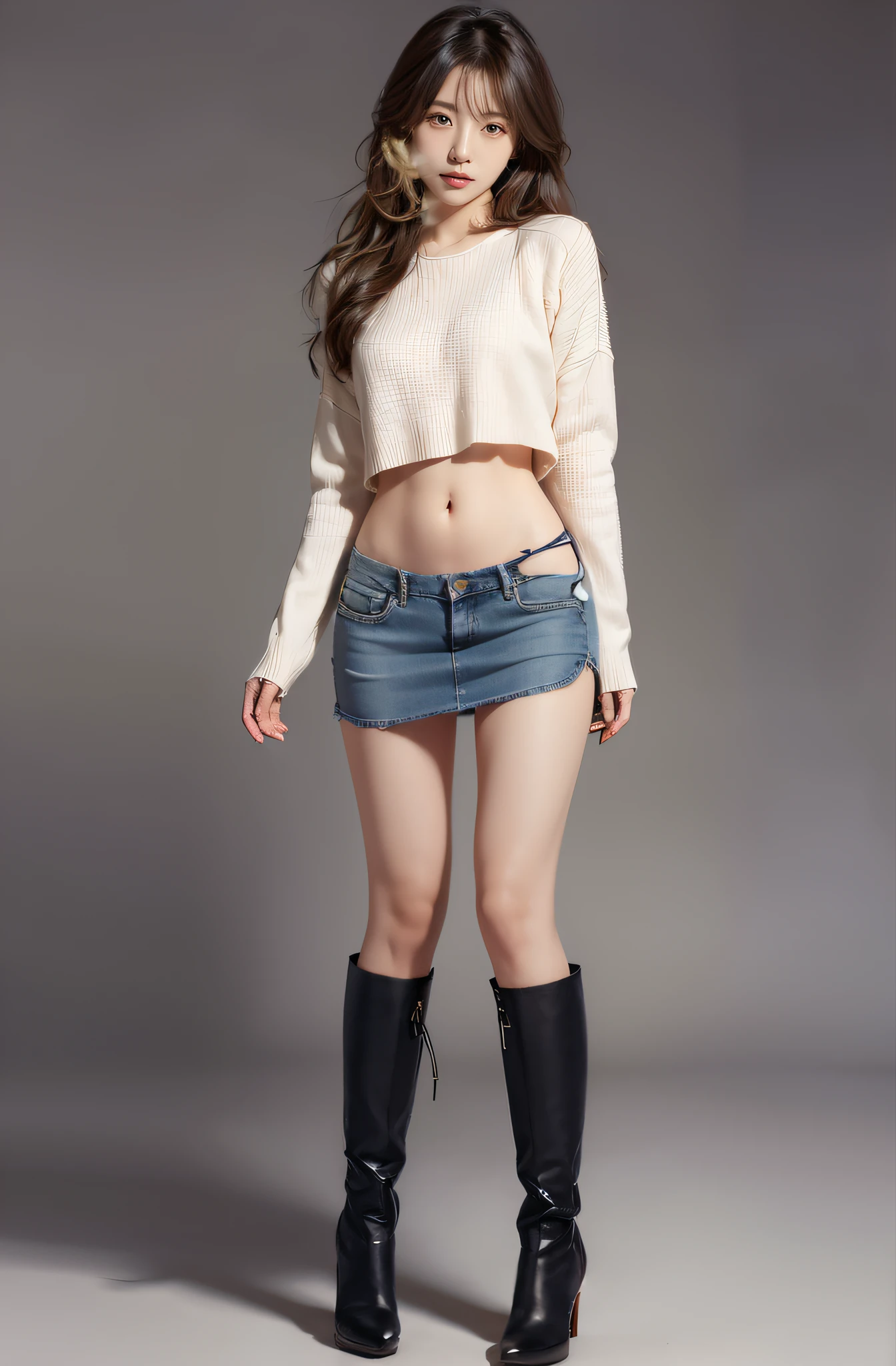 Denim miniskirt