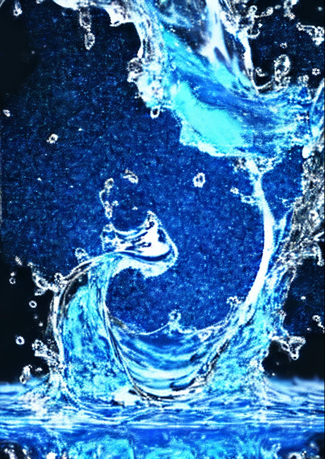 Close-up of water splash on transparent background, Cartoony,Animated, Splashes of water swirling in the background, Liquid water, Splash and liquid water, Realistic water sharp focus, water splash spinning, Cosmic water splash spinning, transparent background