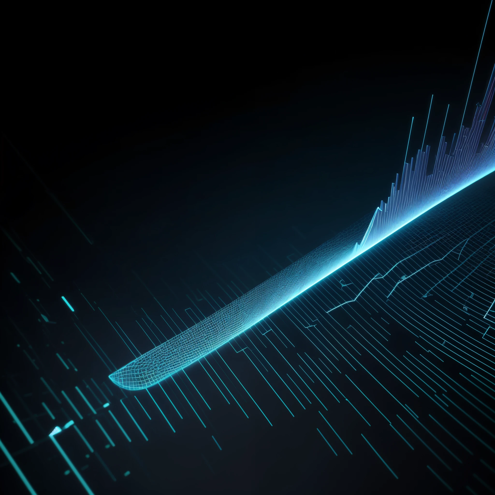 Engaging 3D visualization featuring stunning graphs、glinting