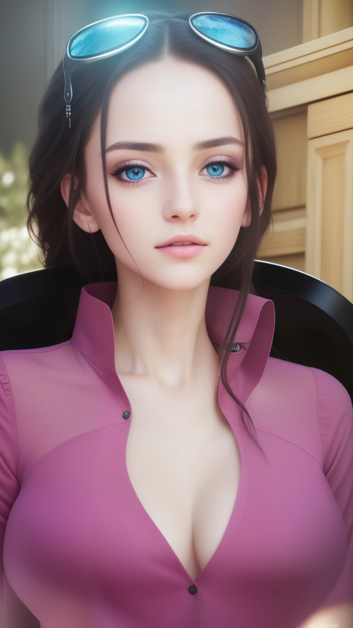 RAW photo, photography, photorealistic, 8k vibrant photograph of woman in nature, ultra detail, finely detailed, dramatic light, finely detailed beautiful eyes, detailed skin, depth of field, grey eyes