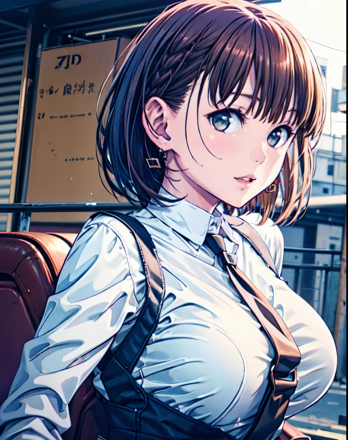 zydG, 1girl, detailed skin, looking at viewer, brown eyes, (short hair with bangs:1.2), (medium breasts:1.0), (medium areolae:0.8), 
(photorealistic:1.4), (best quality:1.0), (ultra highres:1.0), 8k, RAW photo, (masterpiece:0.2), (pureerosface_v1:0.5)