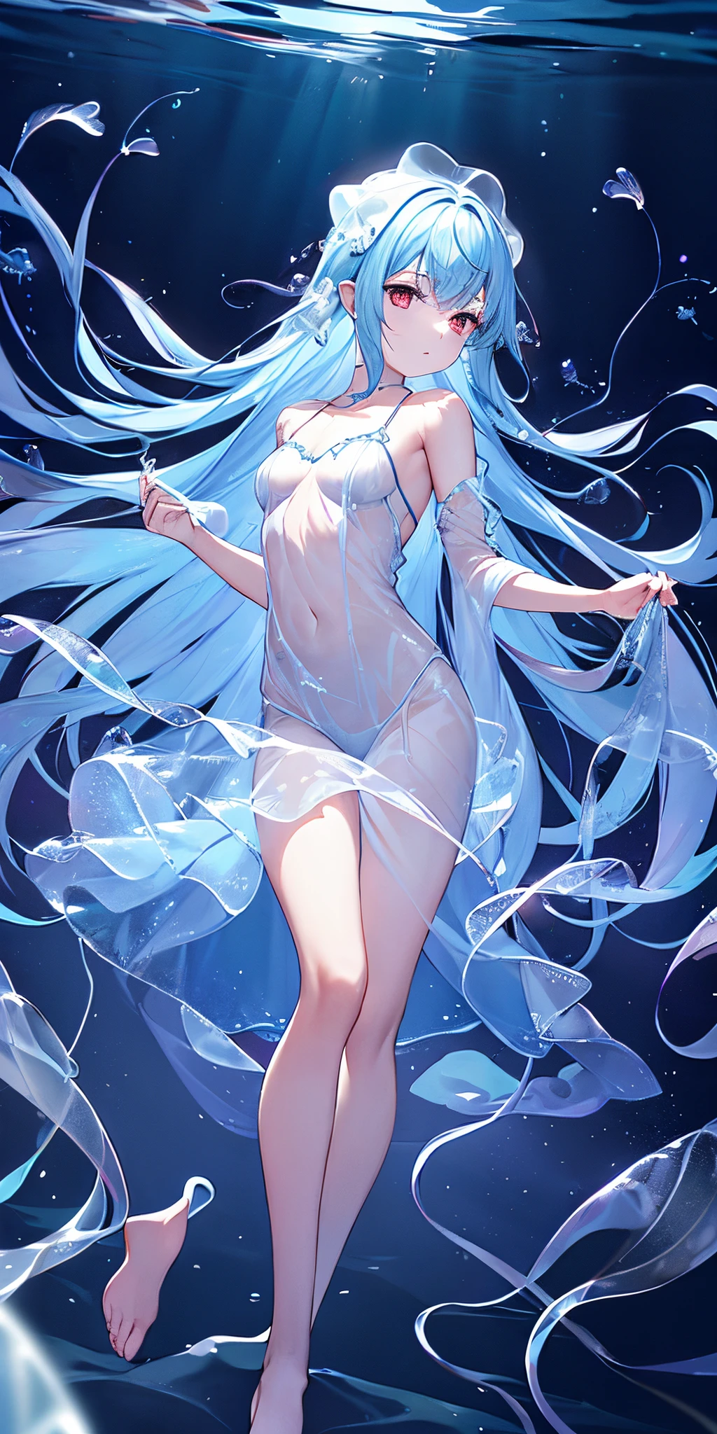 tmasterpiece++、top-quality++、ultraclear++、ultraclear++、4K++、8K++、seen from the side、(background focus)++、Woman in sexy clothes sinks into dark sea to destroy city,Cast a spell on translucent jellyfish tentacles,Translucent jellyfish on head, Translucent small-breasted jellyfish stretches out its translucent tentacles and drifts、Translucent small-breasted jellyfish floats on the water,There are translucent tentacles on the head,sinking into the depths of darkness、The magic of translucent small-breasted jellyfish,Extending translucent tentacles,Translucent jellyfish overhead sink into the dark depths、A translucent small-breasted jellyfish floats on the water,Has translucent tentacles,Extending translucent tentacles,Translucent jellyfish overhead sink into the dark depths,fly overhead。.、sinking into the dark sea,A floating magician in the form of translucent jellyfish tentacles,Translucent jellyfish on head, Translucent small-breasted jellyfish stretches out its translucent tentacles、sinking into the depths of darkness,floating goddess,Translucent jellyfish on head,Translucent jellyfish tentacles,translucent small breasts,Translucent tentacles float、detailed fantasy art、fantasy art style、Broken Witch floats in the form of translucent jellyfish tentacles,Translucent jellyfish on head,Sinking into the dark depths of beautiful antiquity、sinking into the depths of darkness,floating queen,Translucent jellyfish on head,Translucent jellyfish tentacles,Translucent small breasts stretch out translucent tentacles、Fantasy Art Behans、sinking into the dark sea,A floating magician in the form of translucent jellyfish tentacles,Translucent jellyfish on head, Translucent small-breasted jellyfish stretches out its translucent tentacles、Sinking into the beautiful dark depths,Floating magician in the form of translucent jellyfish tentacles,Translucent jellyfish on head,Translucent small-breasted jellyfish stretches out its translucent tentacles、A translucent small-breasted jellyfish floats above its head in the form of translucent jellyfish tentacles,Sinking into the dark deep sea where sparkles float,Translucent jellyfish float above your head、Translucent small-breasted jellyfish stretches out its translucent tentacles,Form translucent jellyfish. Translucent jellyfish trapped in a magic circle on its head,Sink into the dark depths.、 Sparks float in the form of translucent jellyfish tentacles,Translucent jellyfish overhead sink into the dazzling dark depths of the ocean floor、Translucent small-breasted jellyfish floats on the water in the form of translucent jellyfish tentacles,Translucent jellyfish overhead sink into the dark depths、A translucent small-breasted jellyfish,with translucent tentacles,Floating on the water,Extending translucent tentacles,Translucent jellyfish shapes overhead sink into the dark depths。、Translucent small-breasted jellyfish. Translucent tentacles extend from the head. Translucent jellyfish shapes sink into the dark depths of the ocean floor. Hair Fluttering in the Wind.、Blake·The beauty of another world、Translucent small-breasted jellyfish floats in the form of translucent jellyfish tentacles,Translucent jellyfish overhead sink into the dark depths、detailed outfits、Mischief Aura、atractive Face、Tall figure、Ripe body、alluring figure、Large breasts、Detailed beautiful face、Detailed shining eyes、delicate skin、Systemic fracture、the detail、actual、4k highly detailed digital art、Octagonal rendering、Bio-luminescence、BREAK8K resolution concept art、真实感、Mapa Studios、tmasterpiece、top-quality、offcial art、Lighting、清晰的线条、(Cool_colours)、Perfectcomposition、Huang Li、Fantastical、Focused、the rule of thirds