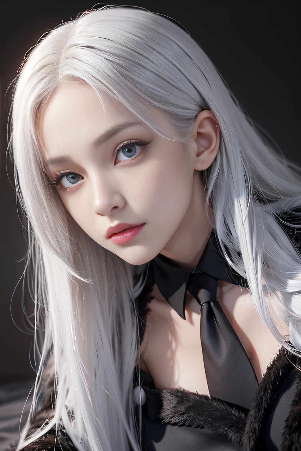 NSFW、White hair:1.3, of a woman having sex、close-up