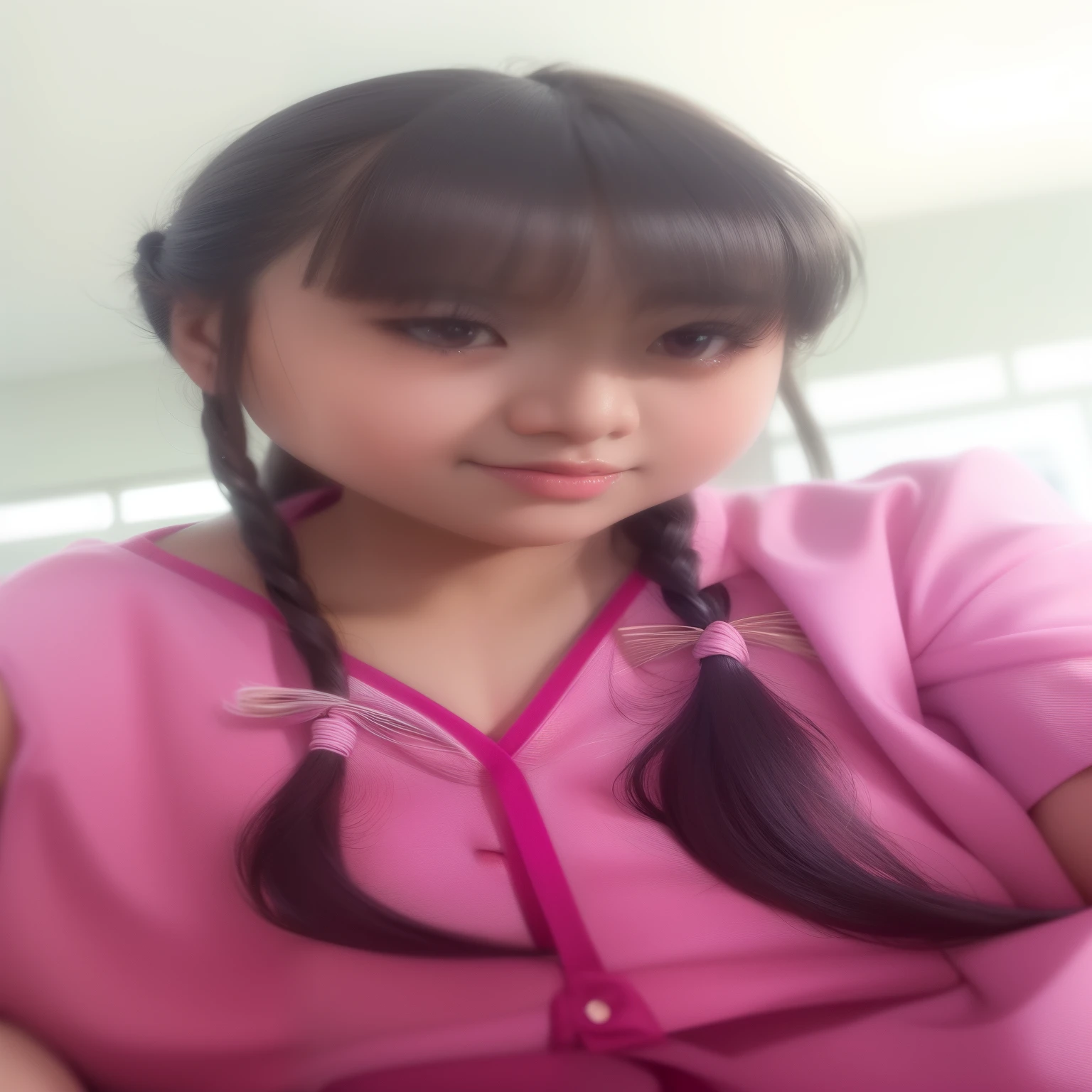 a close up of a woman with long hair wearing a pink shirt, nivanh chanthara, sakimi chan, 18 years old, real ungine, dang my linh, ruan cute vtuber, very beautiful girl, 2 , anime thai girl, with long hair, picture, 1 8 yo, 2 7 years old