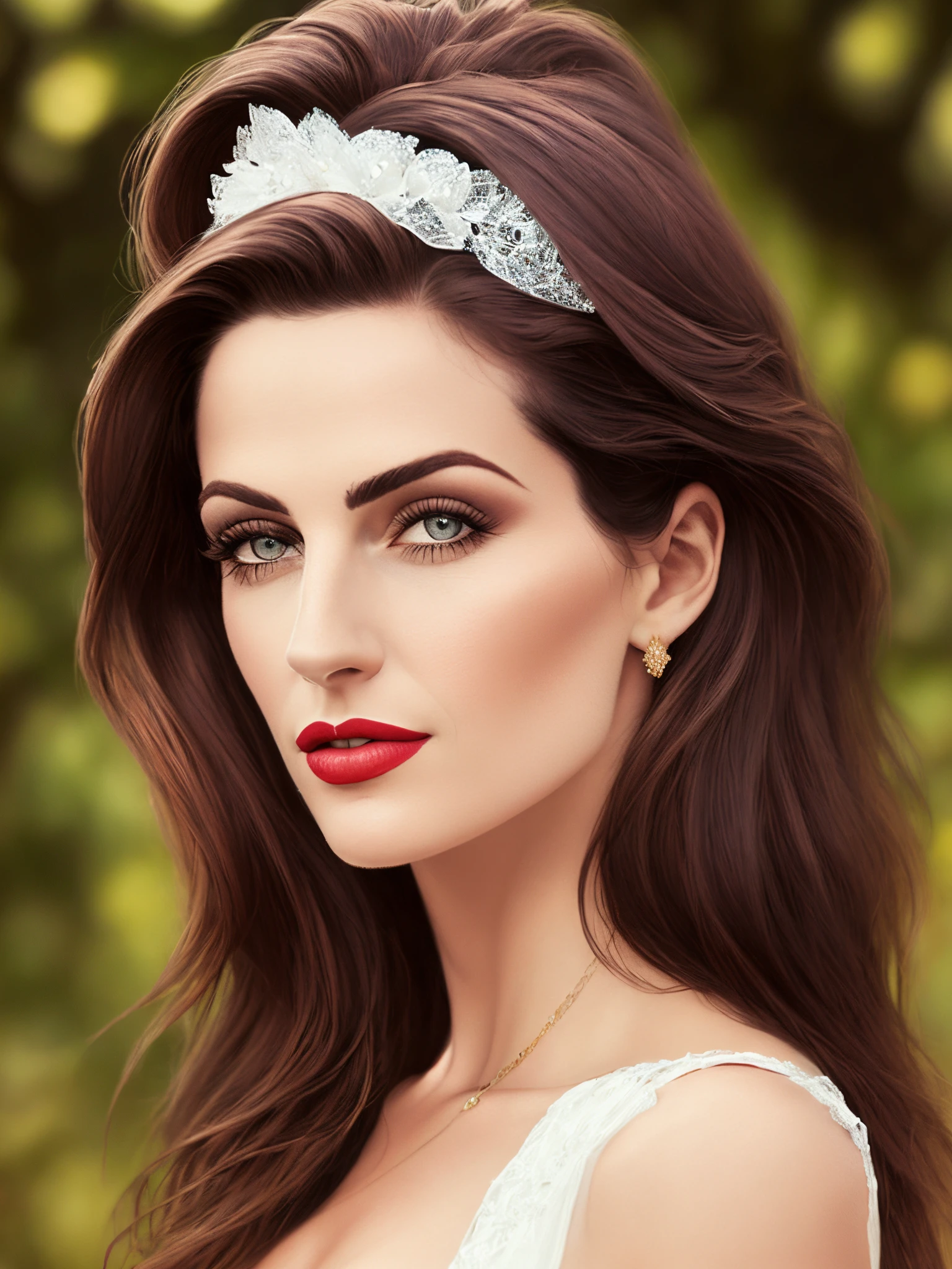 Art Novoau mulher hiper-realista 16k