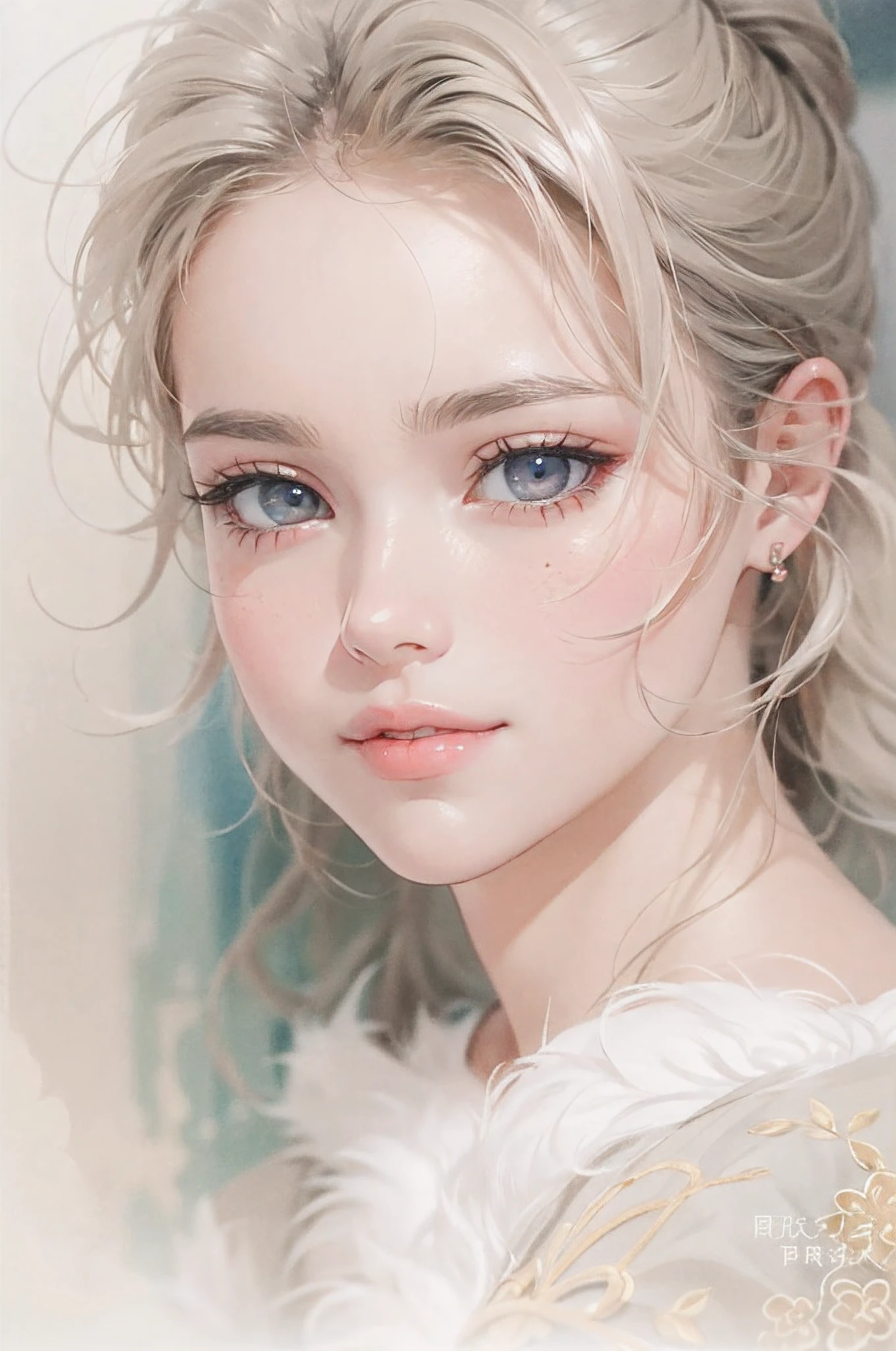 (((Masterpiece))), (((official portrait))), white hair, diffused light, dynamic shadows, sharp focus, realistic, detailed, highres, absurdres, white background, no bra, photorealistic, lifelike, steamy, sweaty, blushing, sleeveless, youthful appearance, moaning, lip gloss, armpit, head tilt, head facing viewer, (((looking at viewer))), (((bare skin))), ((slim)), ((sweet looking)), ((medium chest)), submissive