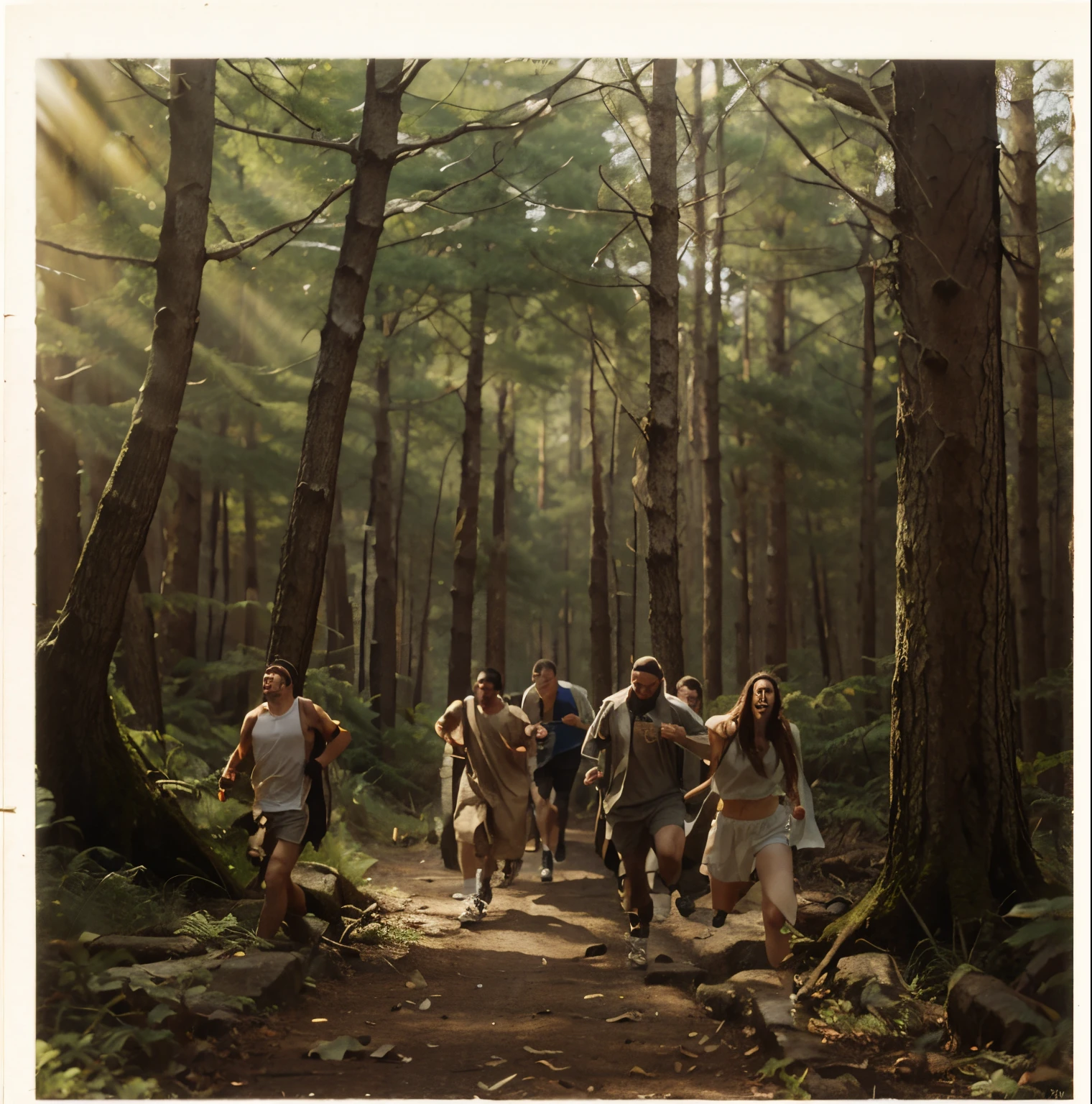 running in the woods