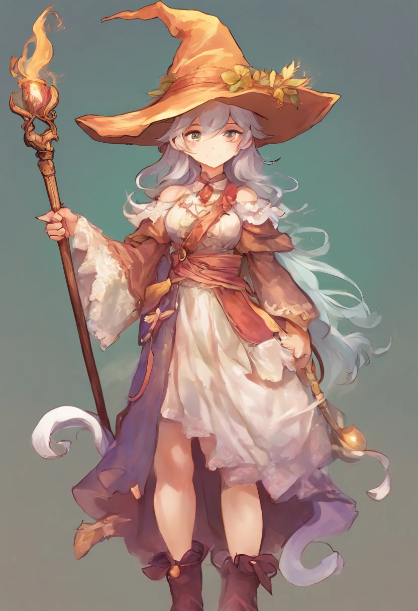 Wizard Girl、A cane longer than your height、high-level image quality、High resolution