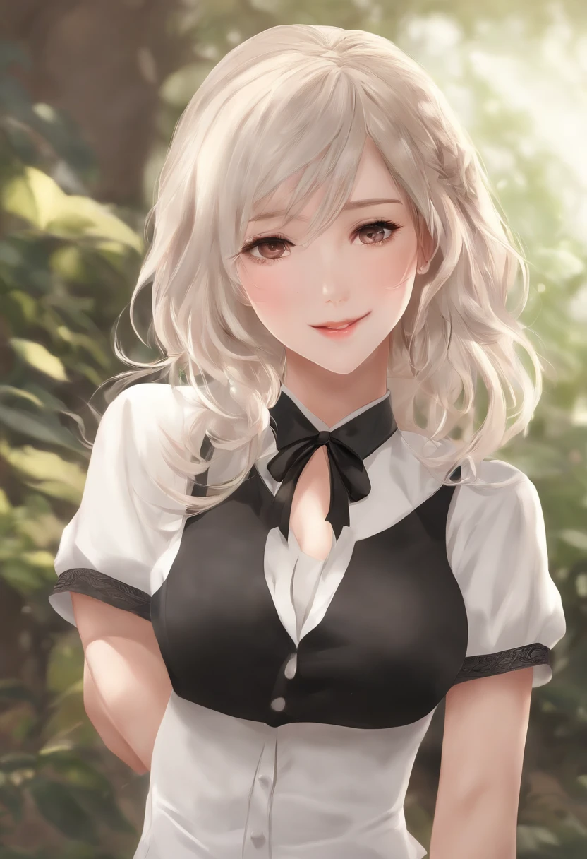 (masutepiece, Best Quality,:1.2), 1girl in, (Solo:1.3), Upper body, White shirt, Short sleeves, , (waifu, Realistic, Real life, exceptional, Best aesthetic, new, newest, Best Quality, masutepiece:1.2), Soft_Lighting, Soft_skin_Tone, feminine_hair, (White background, Simple background,:1.2),