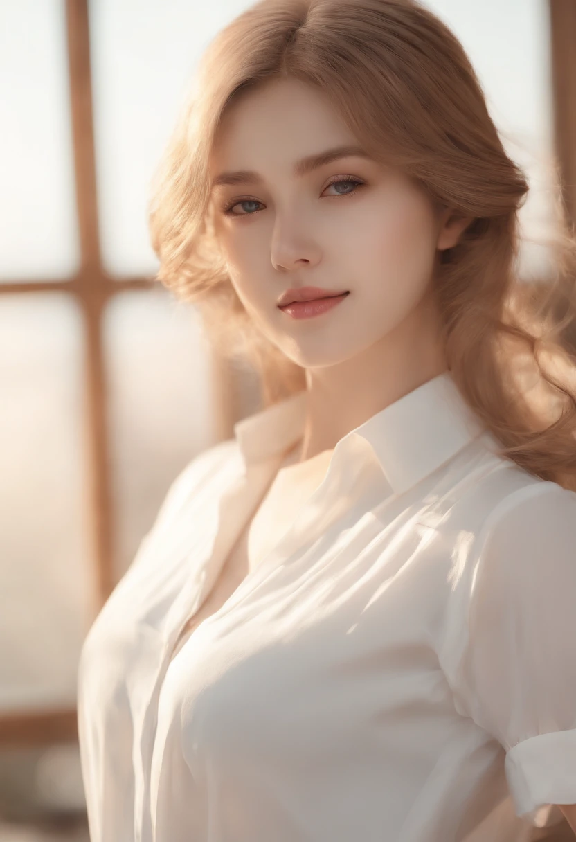 (masutepiece, Best Quality,:1.2), 1girl in, (Solo:1.3), Upper body, White shirt, Short sleeves, , (waifu, Realistic, Real life, exceptional, Best aesthetic, new, newest, Best Quality, masutepiece:1.2), Soft_Lighting, Soft_skin_Tone, feminine_hair, (White background, Simple background,:1.2),