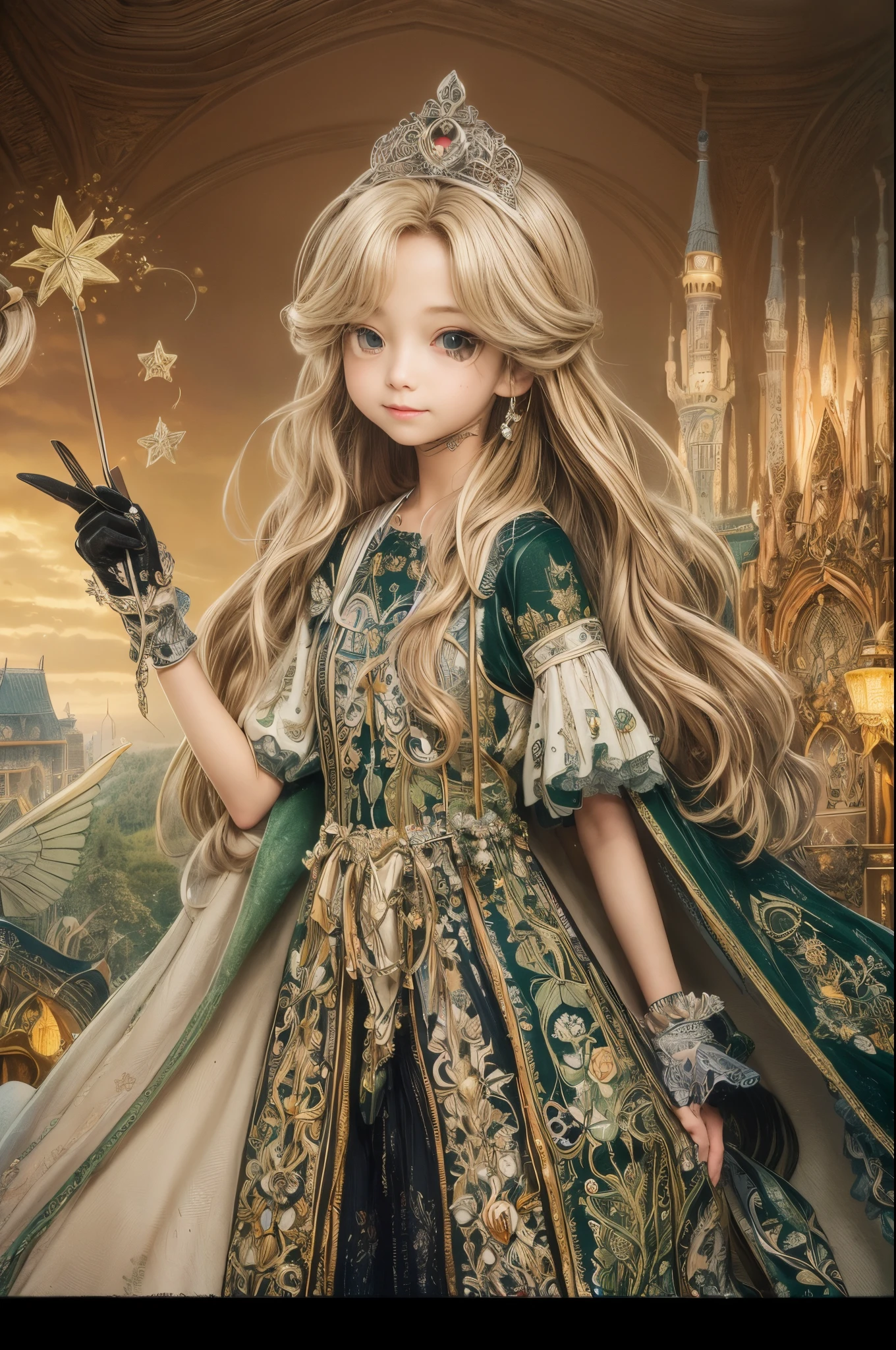 (Raw photo:1.2), (Photorealistic), Beautiful detailed girl, Very detailed eyes and face, Beautiful detailed eyes, Huge file size, High resolution, Very detailed, Best Quality, [masutepiece:1.6], Illustration, Very detailed, Fine detail, Best Quality, 8K Wallpaper, Movie Lighting, princess from the world of Ghibli, Ghibli Forest,Beautiful face, Underwear only,  ghibli style bra, ghibli style pants, Ghibli's Worldview, Ghibli-style castle