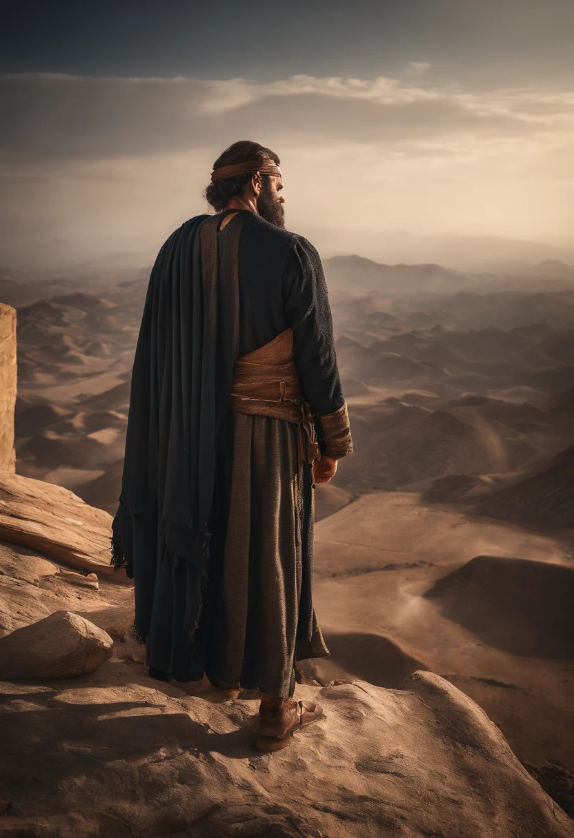 The Ten Commandments of Moses、moses tablet、Moses standing on top of Mount Sinai