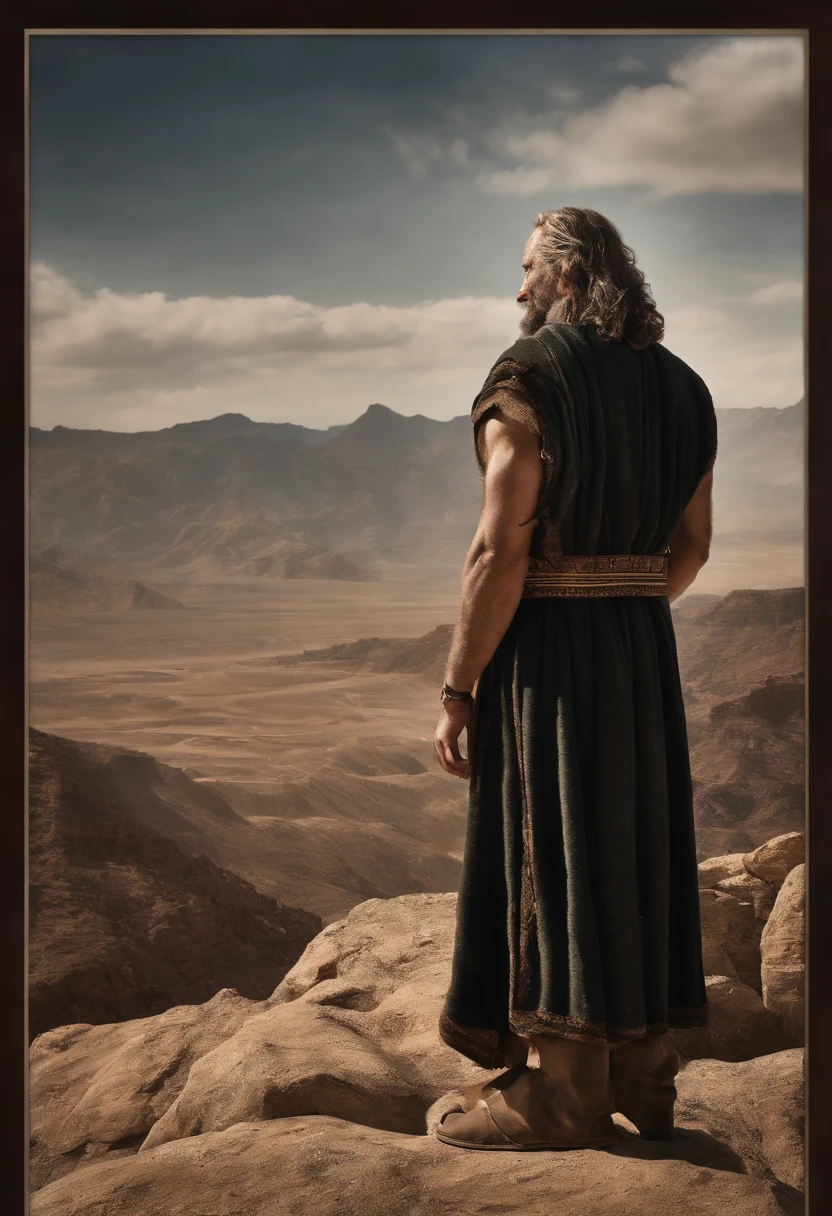 The Ten Commandments of Moses、moses tablet、Moses standing on top of Mount Sinai