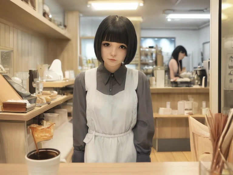 cafes、girl with、24 year old、Shorthair