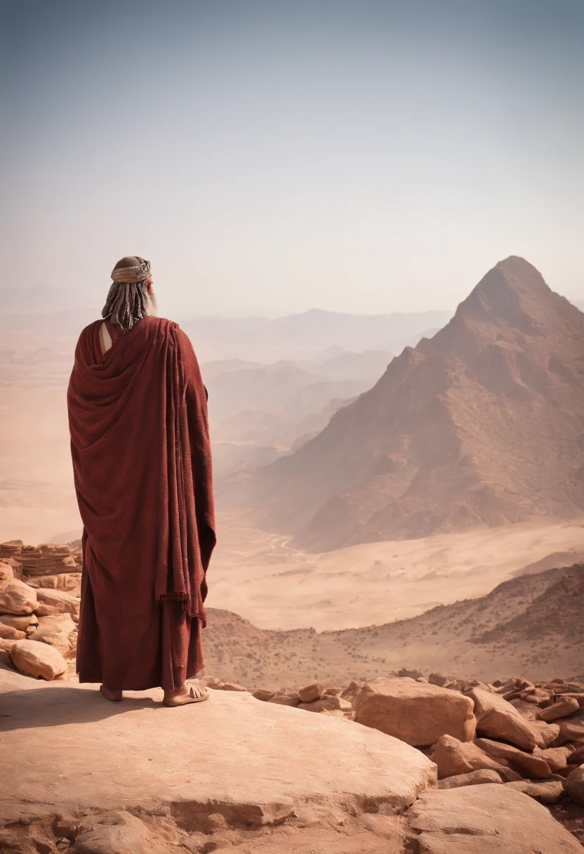 The Ten Commandments of Moses、moses tablet、Moses standing on top of Mount Sinai