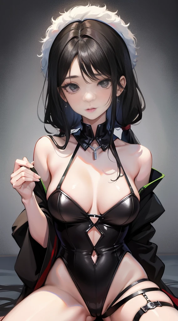 sexy for，taste，Charming beauty，Black hair and black eyes。