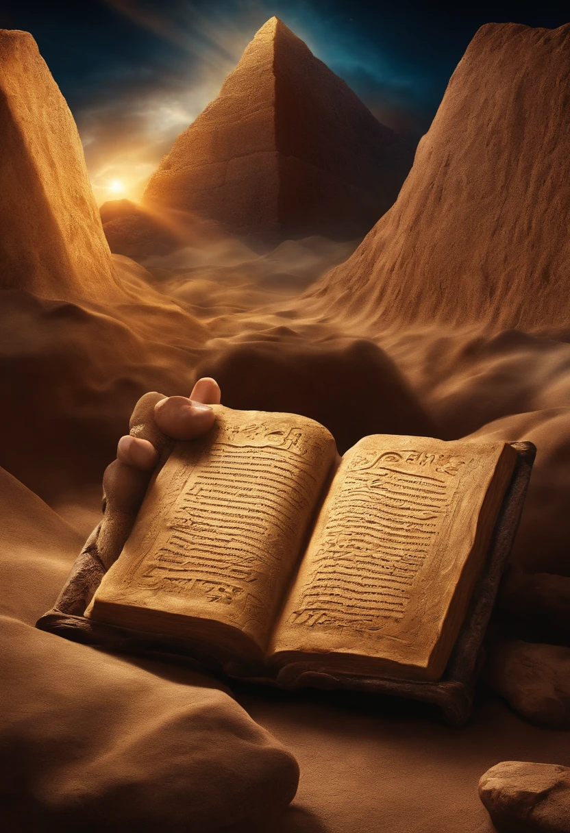 The Ten Commandments of Moses、moses tablets、God&#39;s fingers carve letters、on the tablets of moses