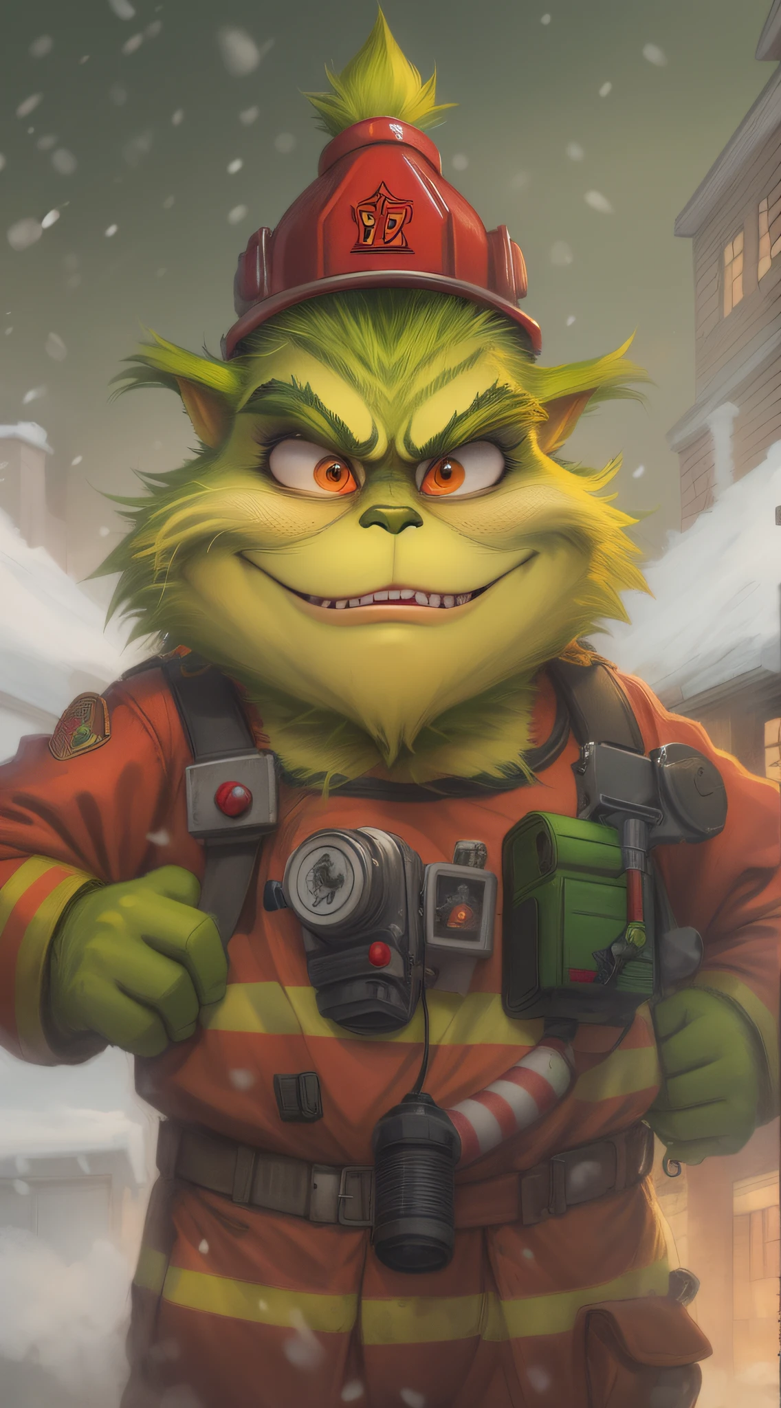 Grinch firefighter