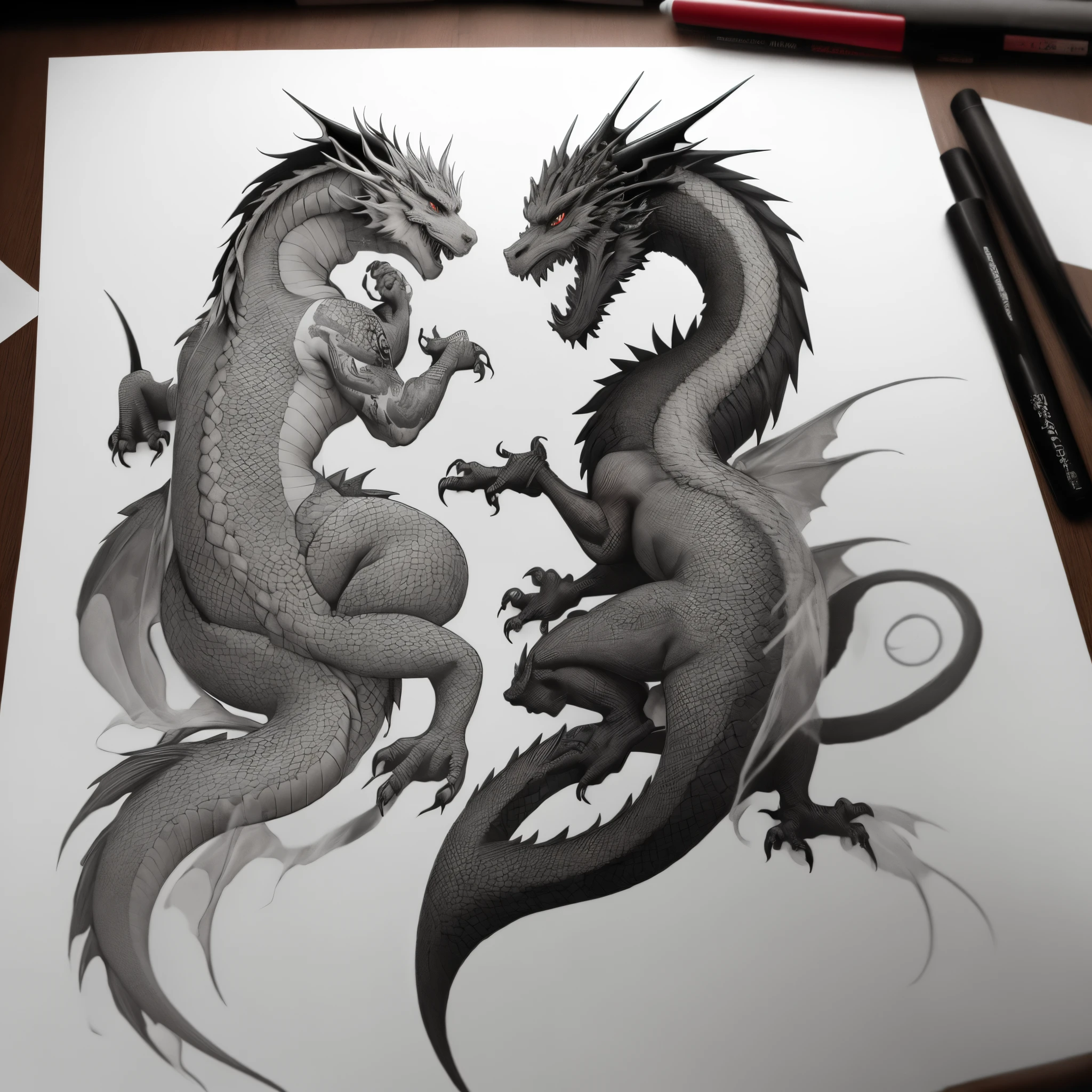 Japanese dragon tattoo created by one artist