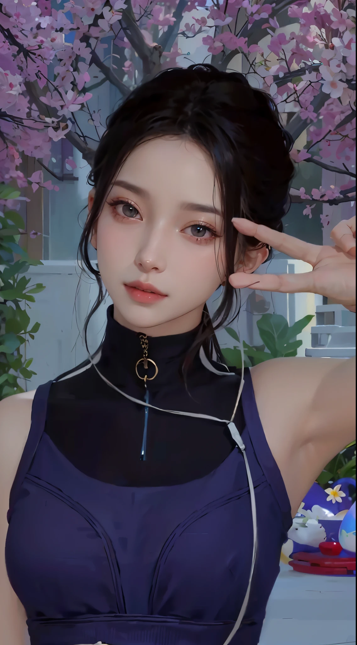 photorealistic, high resolution, soft light,1women, solo, hips up, look at viewer, (detailed face), white hair, long hair, Taoist robe,oversized clothes, jewelry