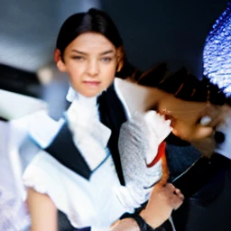Realistic face fashion clothes, smart watch