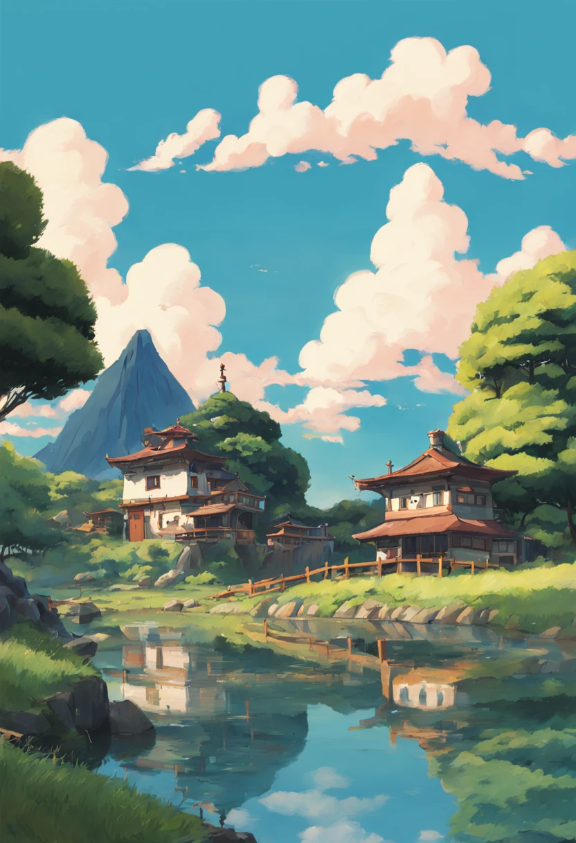 Ghibli style landscapes
