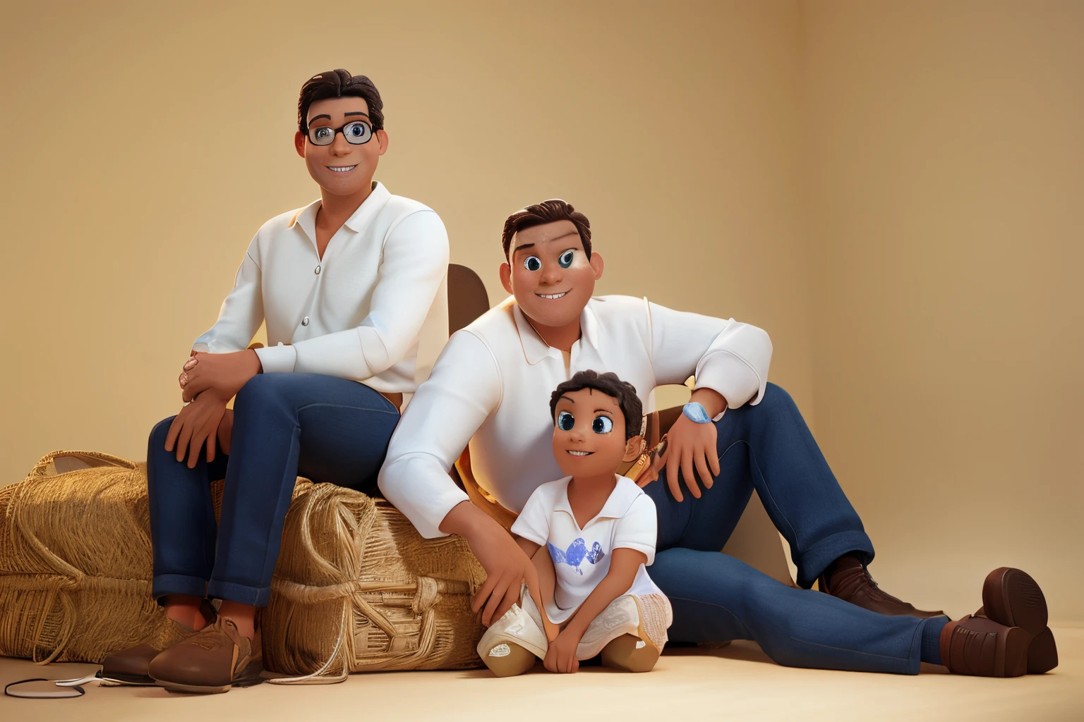 Recreate picture in disney pixar 3d cartoon