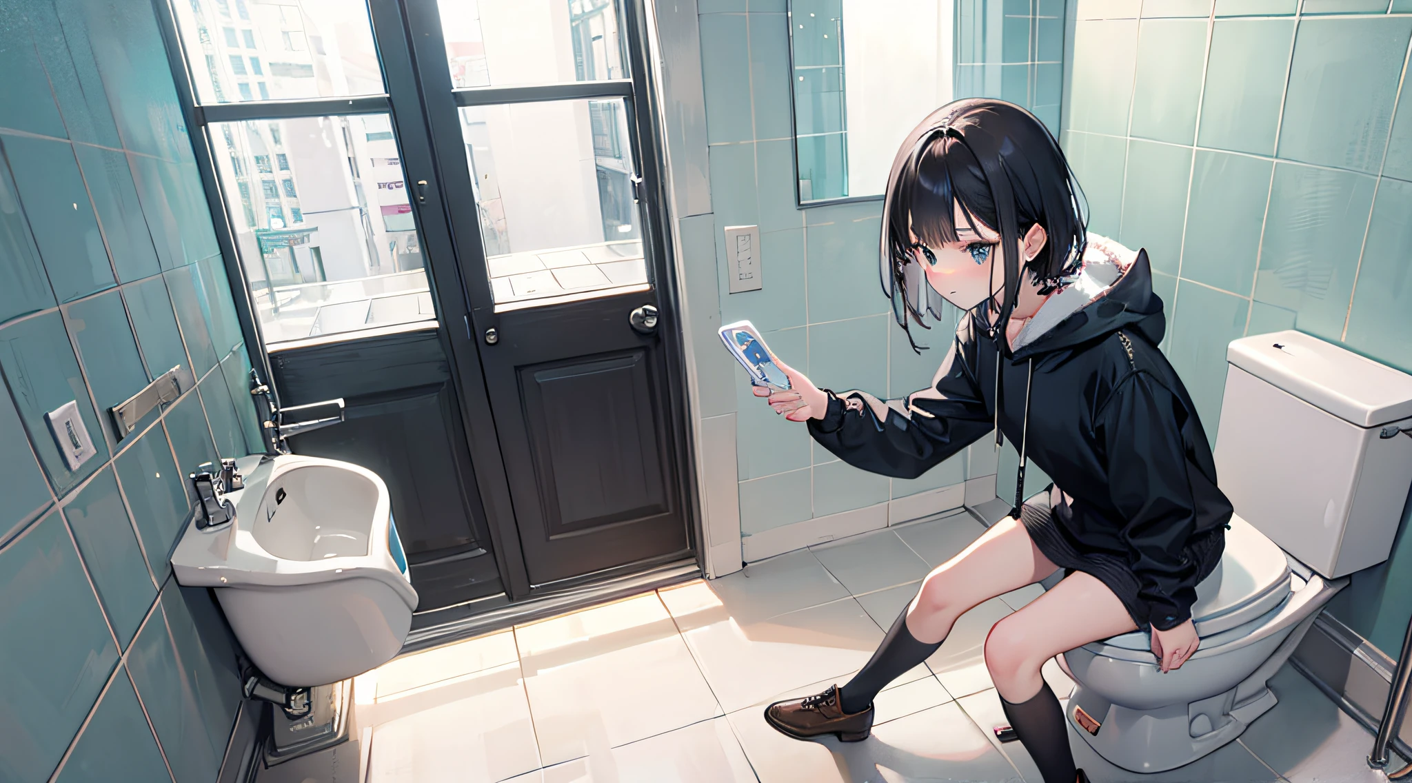 toilet scene