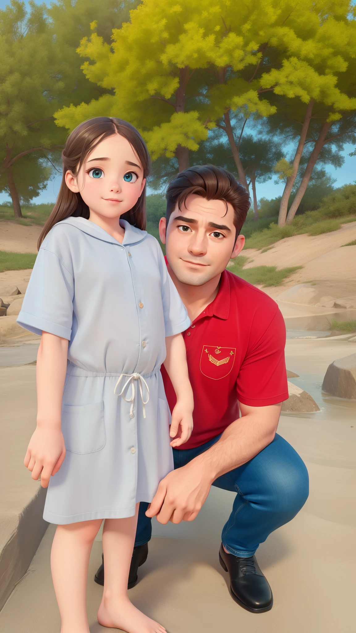 (best quality,4k,8k,highres,masterpiece:1.2) father and father's daughter