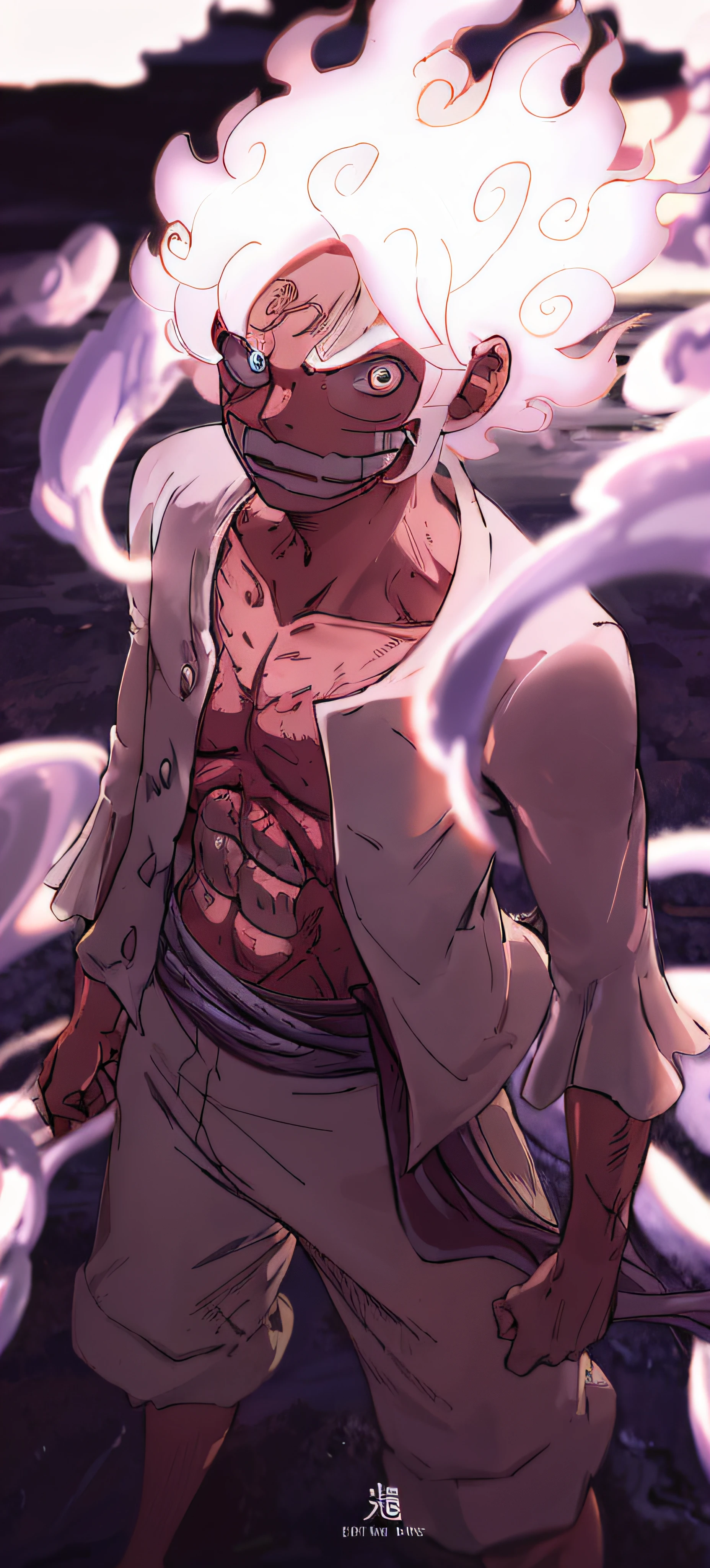 masterpiece, (photorealistic:1.4), best quality, beautiful lighting,
gear fifth, monkey d. luffy, 1boy, arms up, closed eyes, curly eyebrows, white hair, facing viewer, foreshortening, laughing, long sleeves, male focus, medium hair, messy hair, motion lines, open clothes, open mouth, open shirt, studio, pectorals, scar, scar on cheek, scar on chest, scar on face, shirt, solo, steam, teeth, toned, toned male, upper body, white shirt, thick eyebrows, white eyebrows,
RAW photo, 8k uhd, film grain