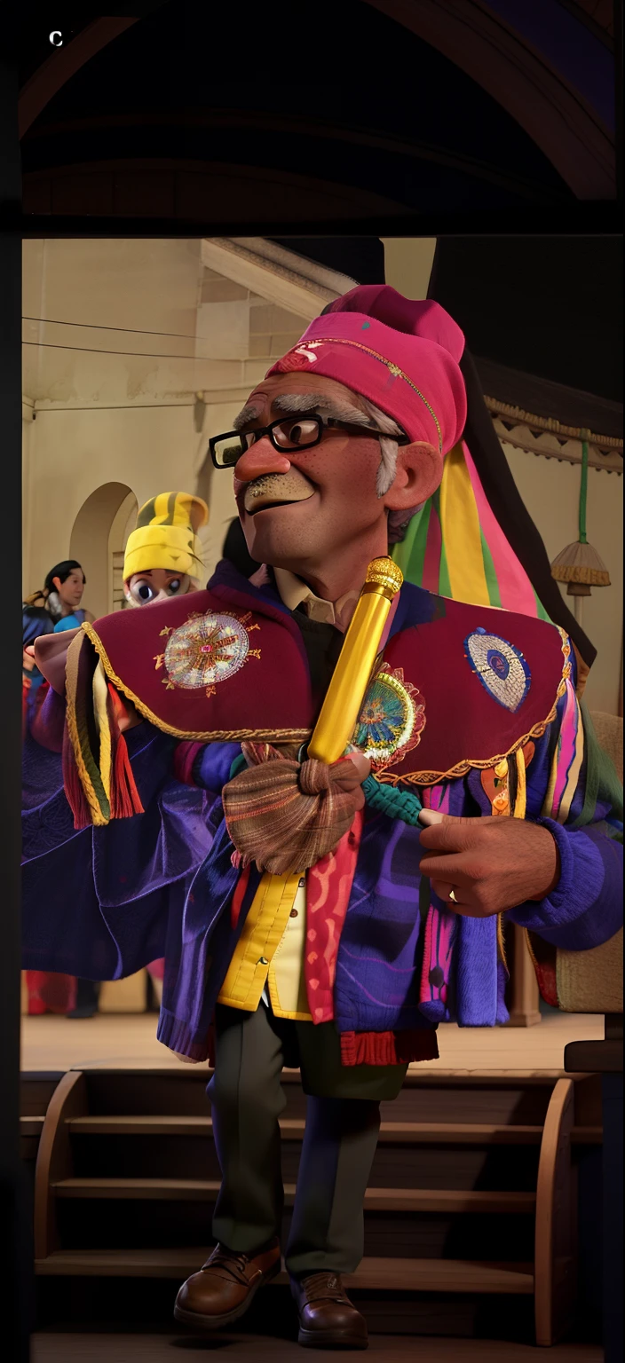 A gentleman dancing a folkloric circle
