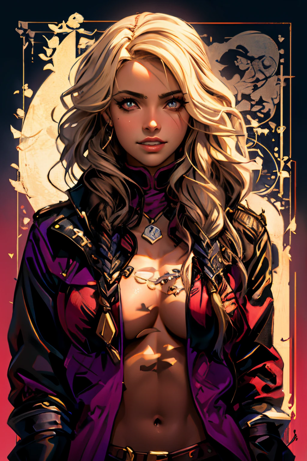 Foto de uma mulher,ciara, jovem bonita na arte demon slayer,