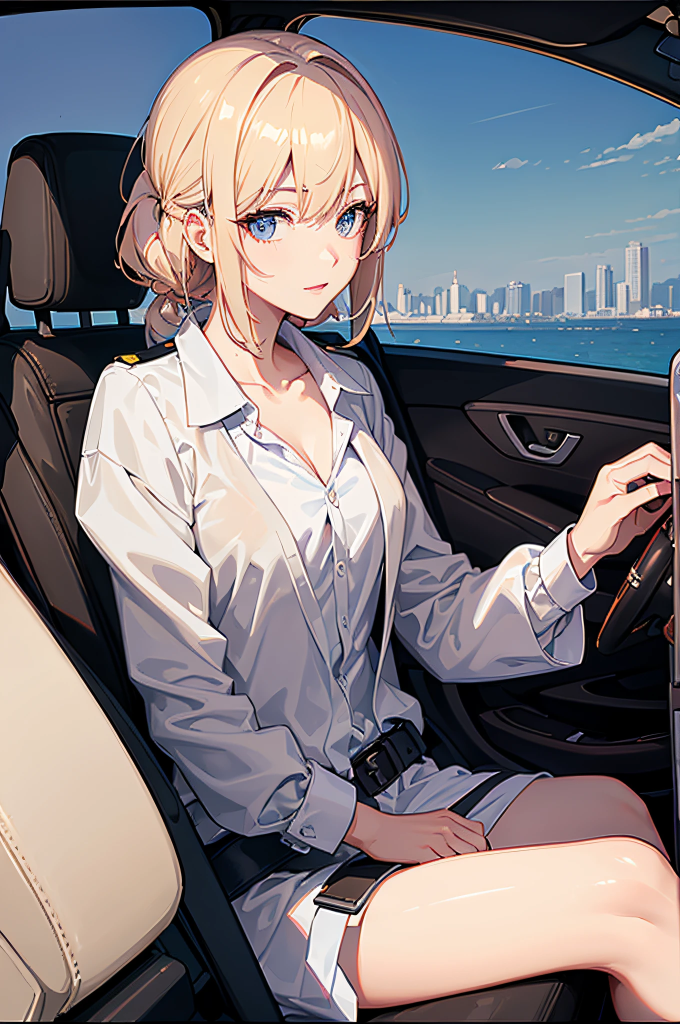 A thrilling driving scene unfolds with a unique twist. The focus is on showcasing the human body, capturing the tension and excitement of the moment. The main subject is a daring individual driving a car, adding a touch of danger and exhilaration to the composition. The scene is set from a side angle perspective, immersing the viewer in the action.
The medium used to create this artwork is a combination of illustration and photography, resulting in a mixed media masterpiece. With an emphasis on high-quality visuals, the prompt requires (best quality, 4k, 8k, highres, masterpiece:1.2) to ensure every detail is exquisitely rendered.
Additional details include the surprising element of nudity, where the driver is depicted in a confident and empowering state of undress. The human form is artfully portrayed, with a focus on (ultra-detailed, realistic, photo-realistic:1.37) depictions of beautiful detailed eyes, beautiful detailed lips, and an overall extremely detailed face and body. Long eyelashes add a touch of elegance to the driver's expressive eyes.
The driving scene is heightened with vivid colors, incorporating bold hues to evoke a sense of energy and intensity. The lighting is carefully crafted, utilizing studio lighting techniques to create dramatic highlights and shadows, enhancing the overall visual impact.
By combining the thrill of a driving scene, the vulnerability of nudity, and the exceptional attention to detail, this prompt seeks to generate a captivating and visually stunning artwork with a unique perspective.